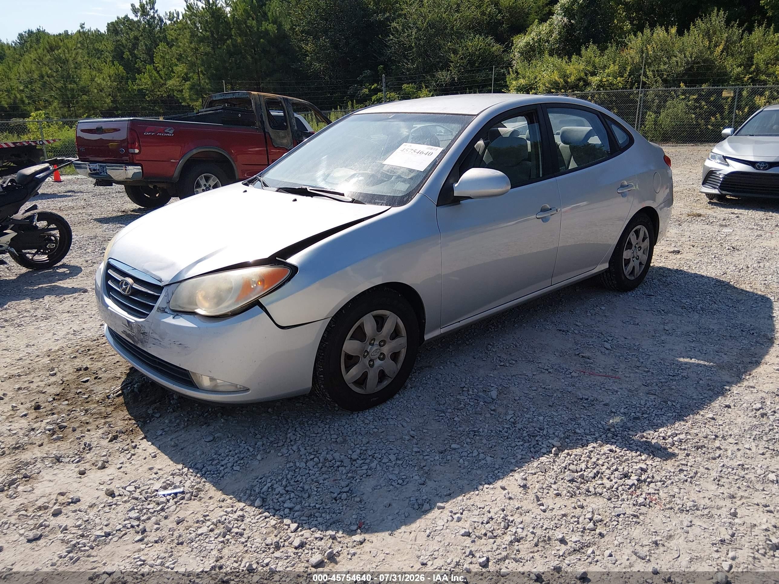 2008 Hyundai Elantra Gls/se Silver vin: KMHDU46D08U483898