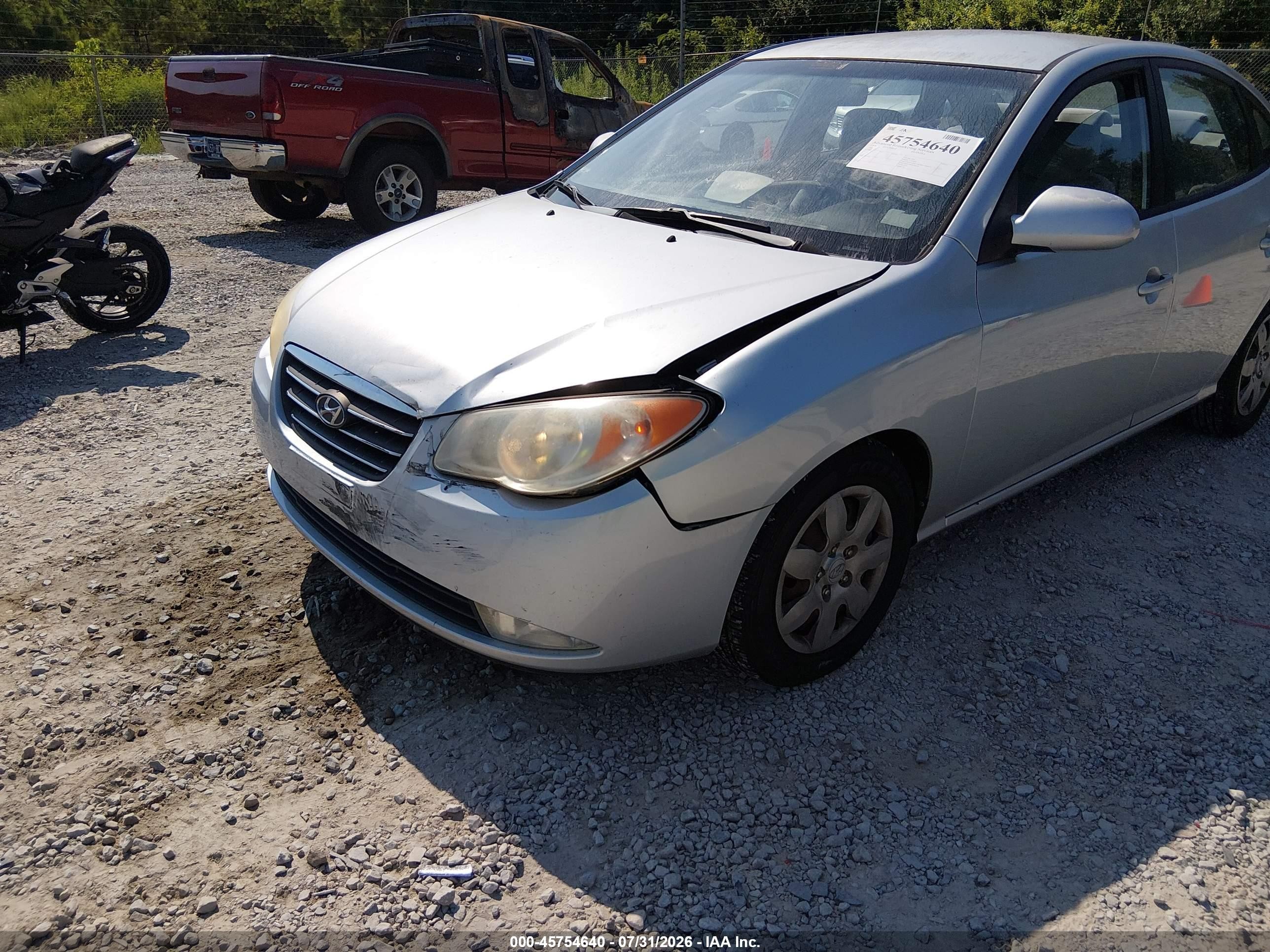 2008 Hyundai Elantra Gls/se Silver vin: KMHDU46D08U483898
