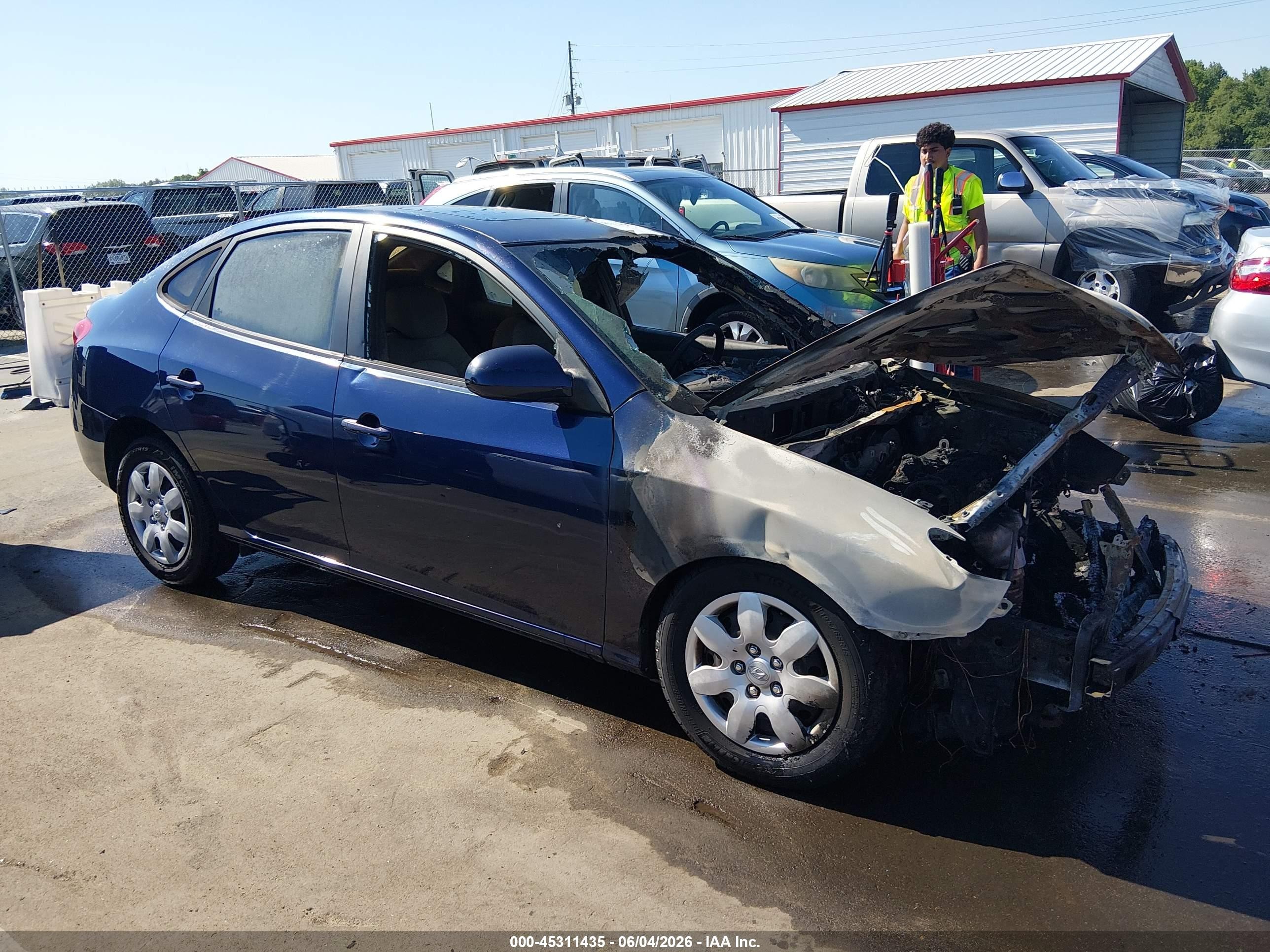 2008 Hyundai Elantra Gls/se Синий vin: KMHDU46D08U512185