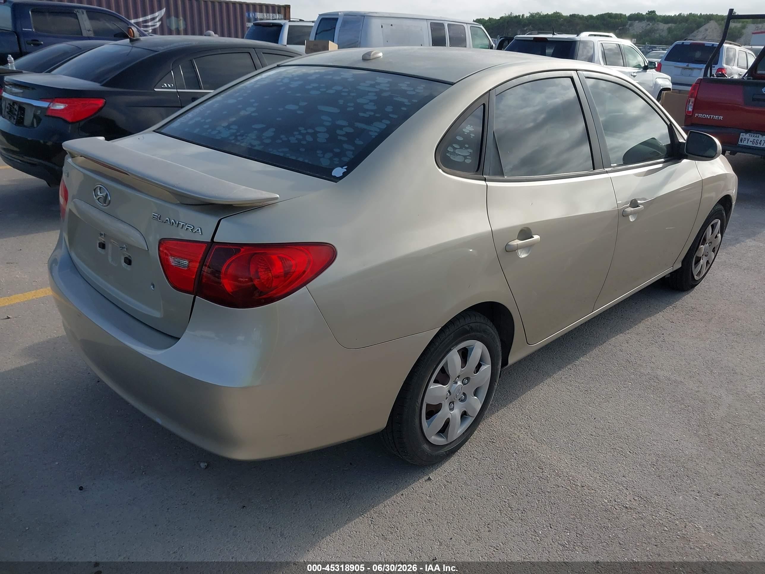 2008 Hyundai Elantra Gls/se Beige vin: KMHDU46D08U531917