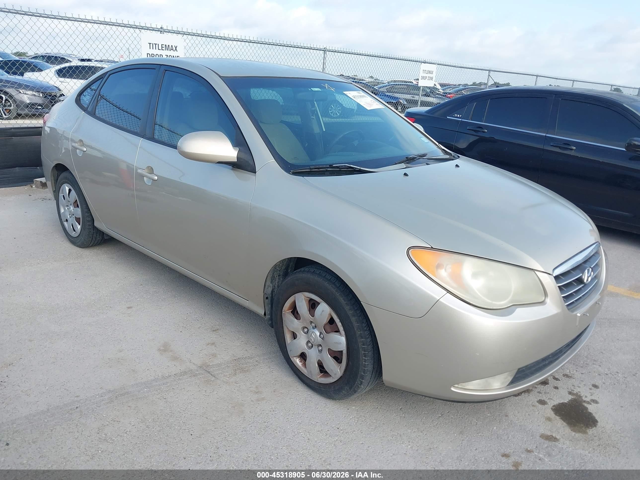 2008 Hyundai Elantra Gls/se Beige vin: KMHDU46D08U531917
