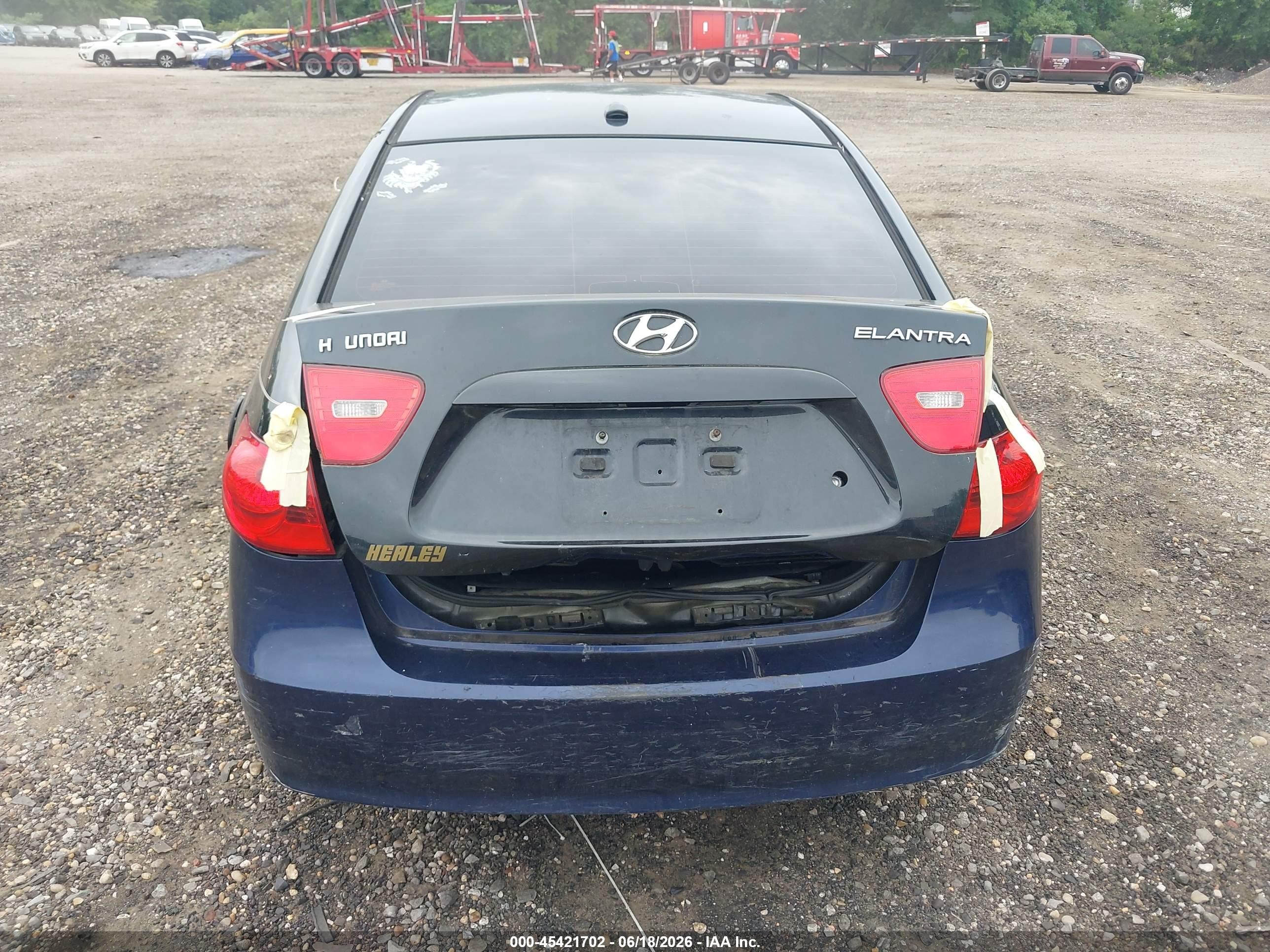 2008 Hyundai Elantra Gls/se Black vin: KMHDU46D08U559586