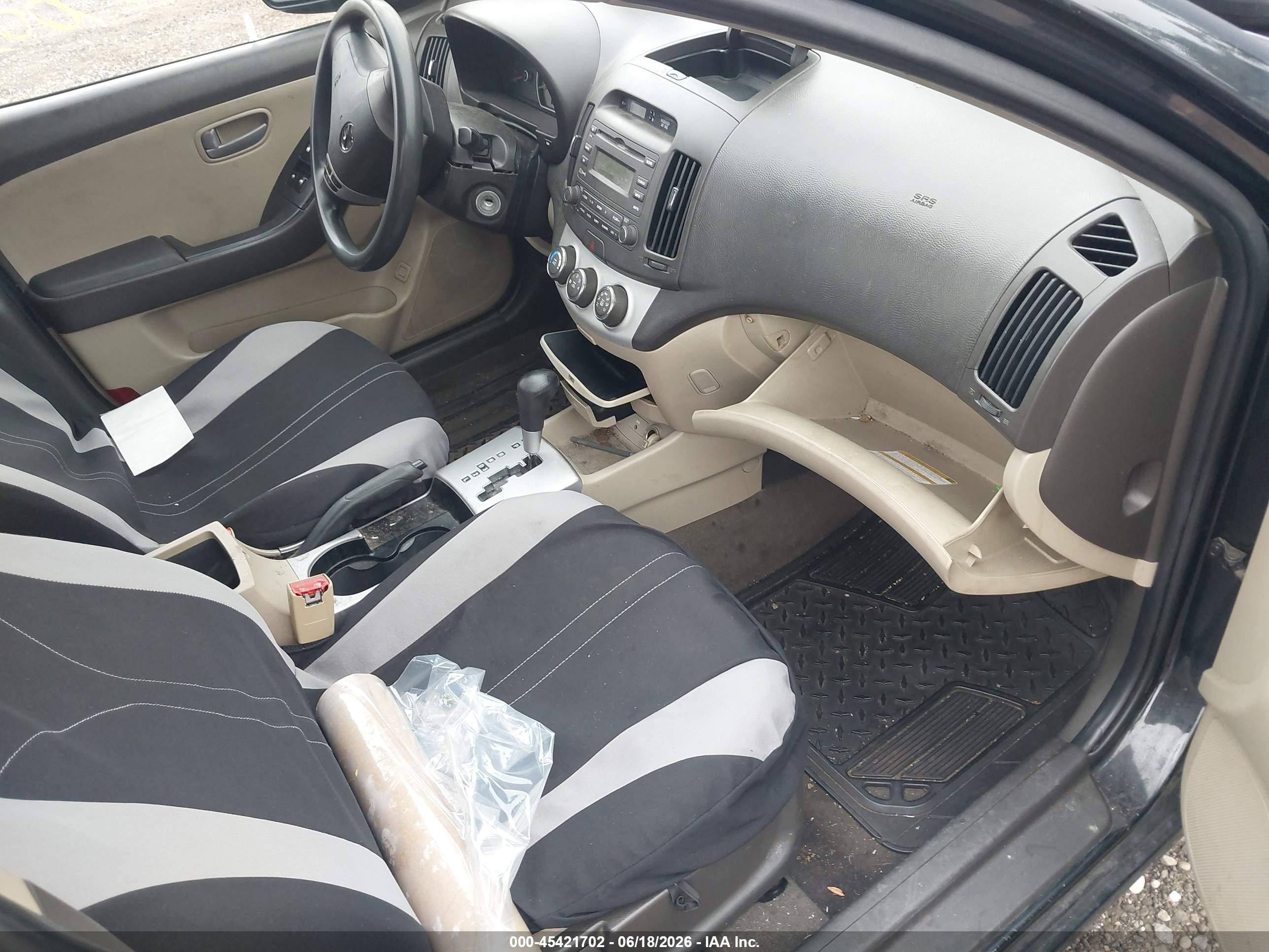 2008 Hyundai Elantra Gls/se Black vin: KMHDU46D08U559586