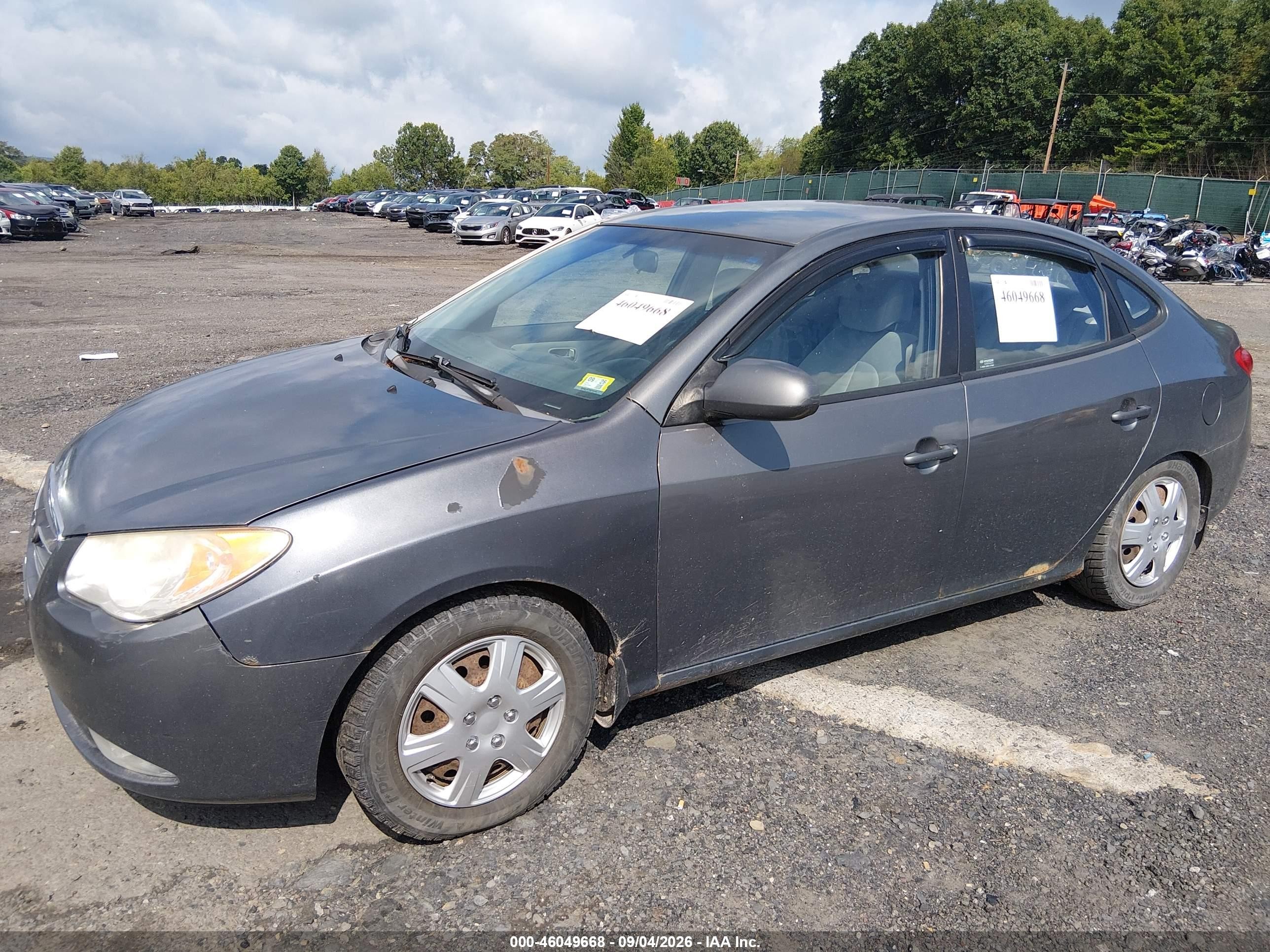 2009 Hyundai Elantra Gls Gray vin: KMHDU46D09U634563