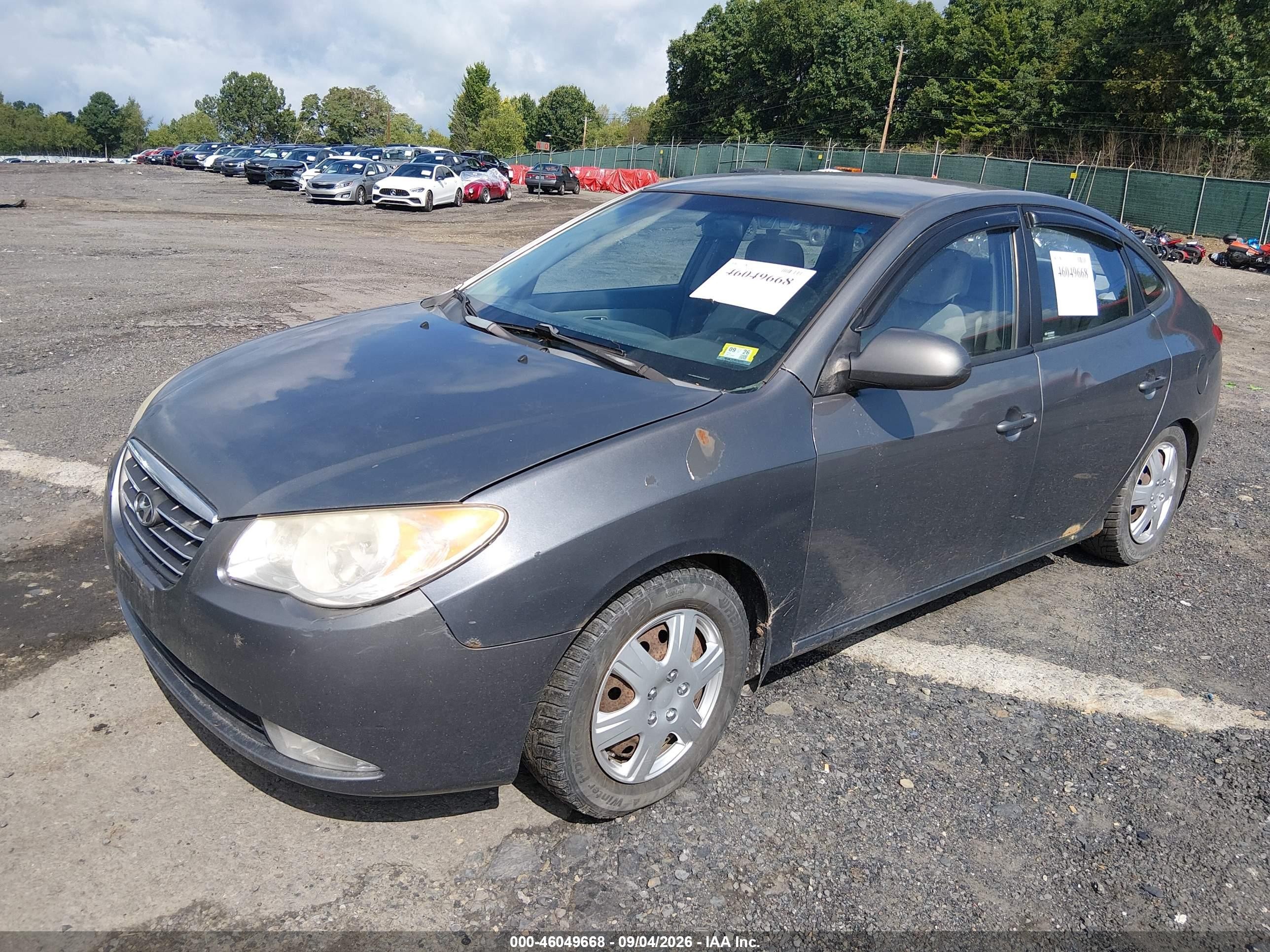 2009 Hyundai Elantra Gls Gray vin: KMHDU46D09U634563