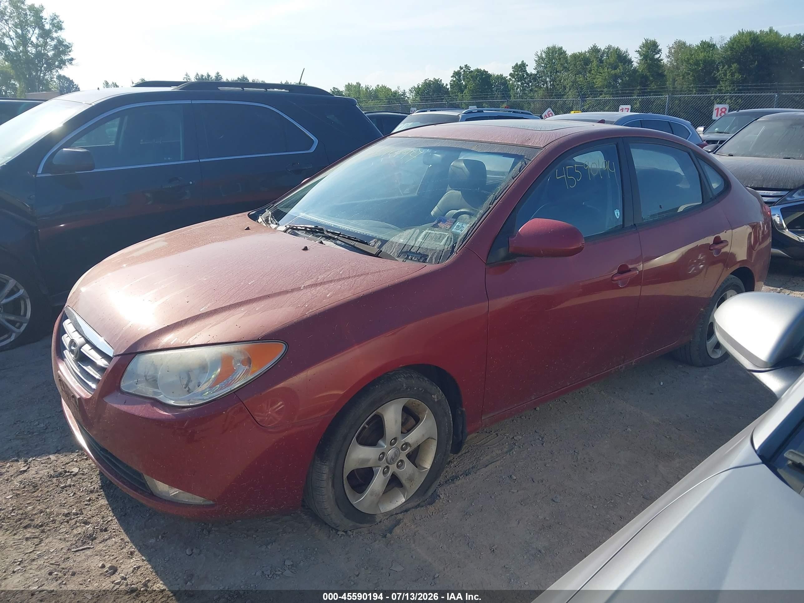 2009 Hyundai Elantra Se Красный vin: KMHDU46D09U657115