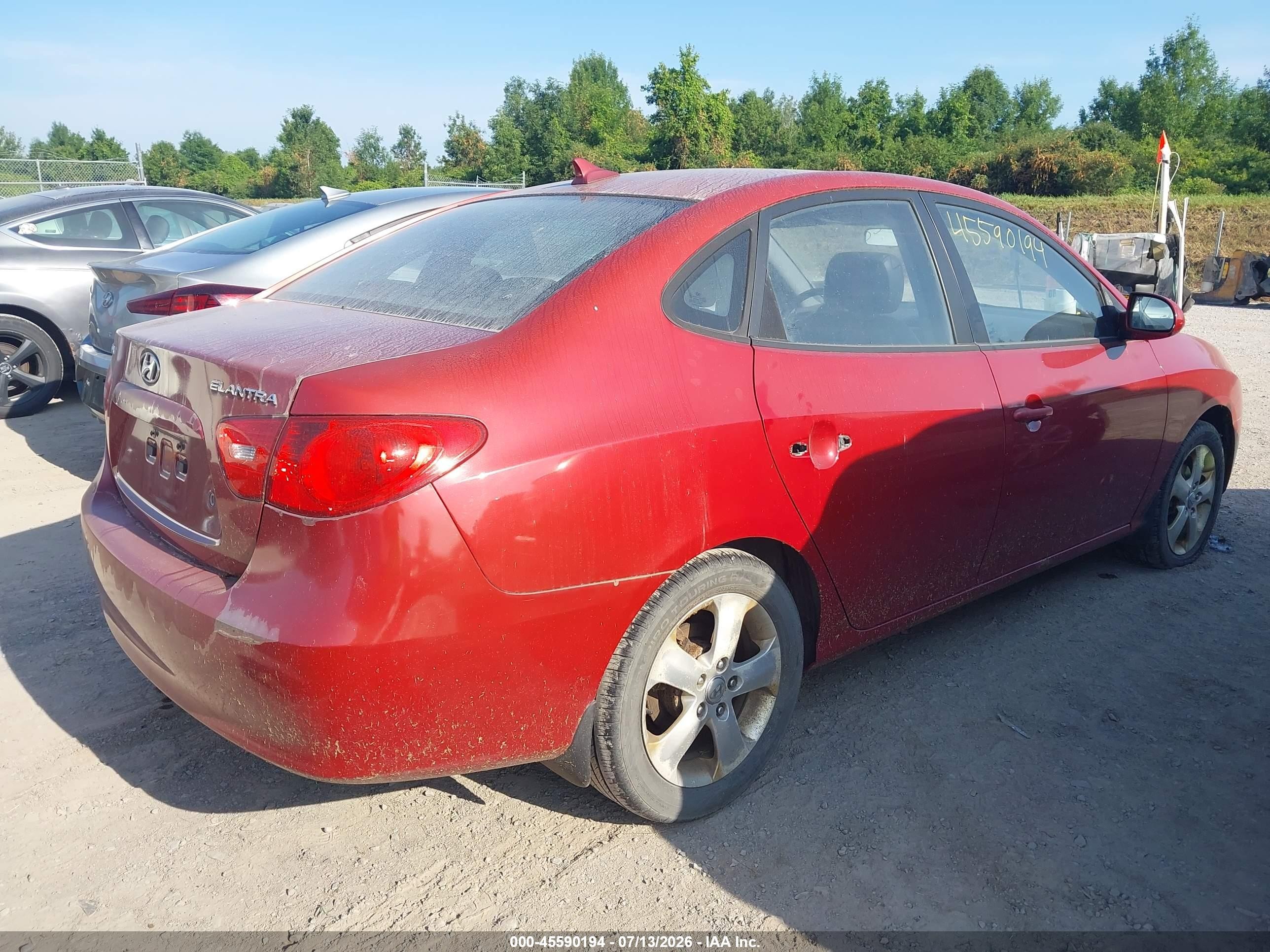 2009 Hyundai Elantra Se Красный vin: KMHDU46D09U657115