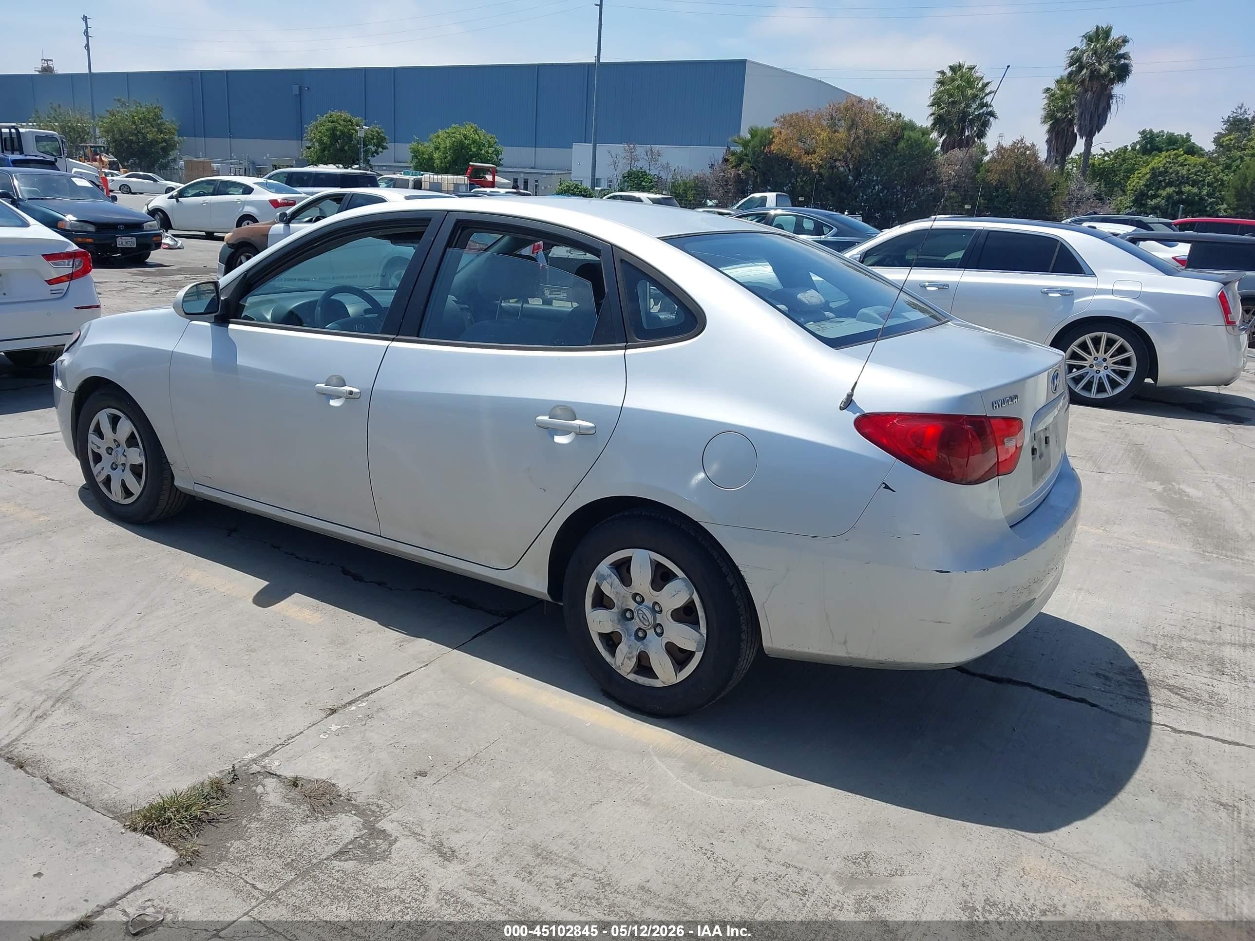 2007 Hyundai Elantra Gls/limited/se Silver vin: KMHDU46D17U016696