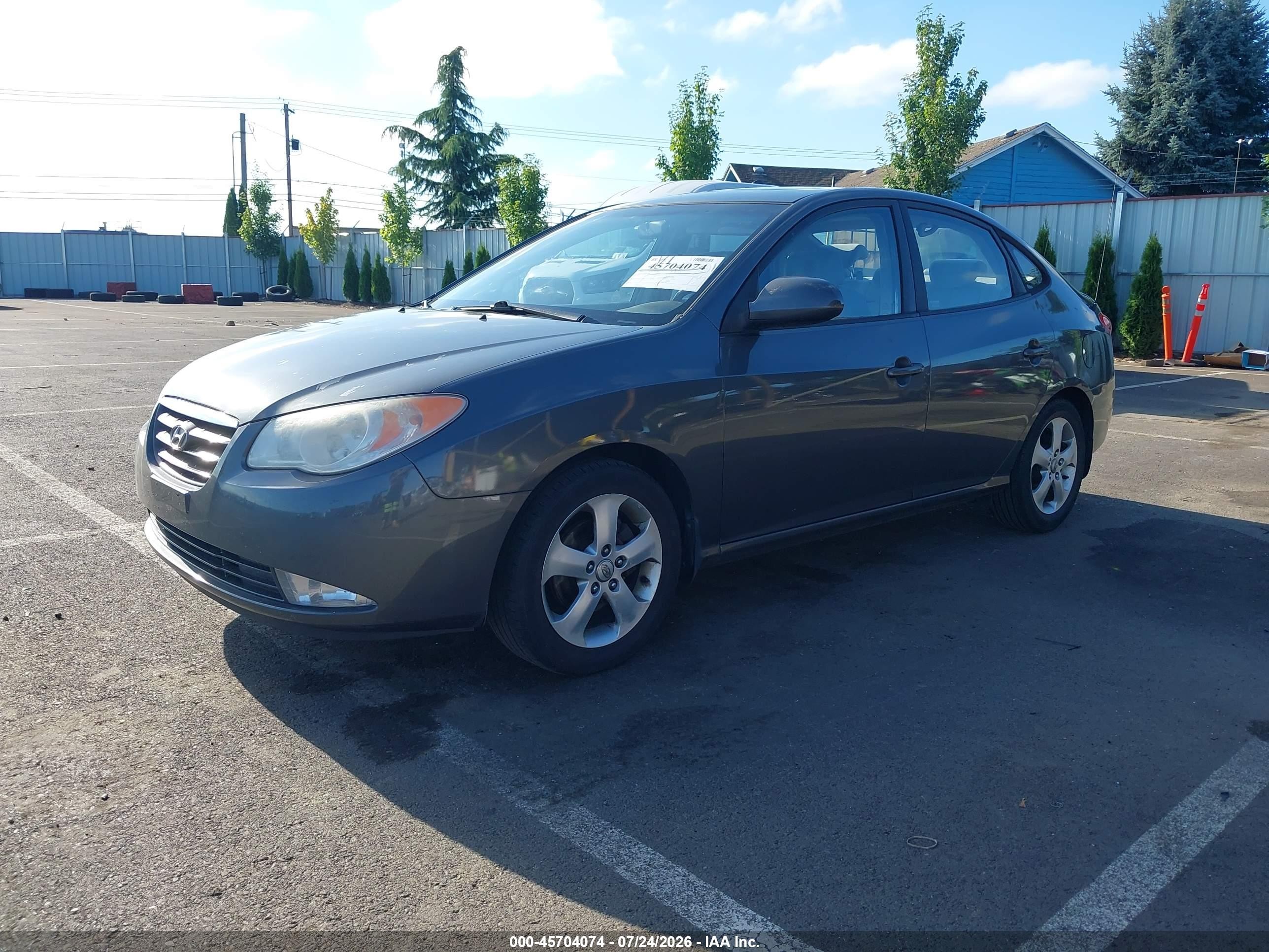 2007 Hyundai Elantra Gls/limited/se Gray vin: KMHDU46D17U034017