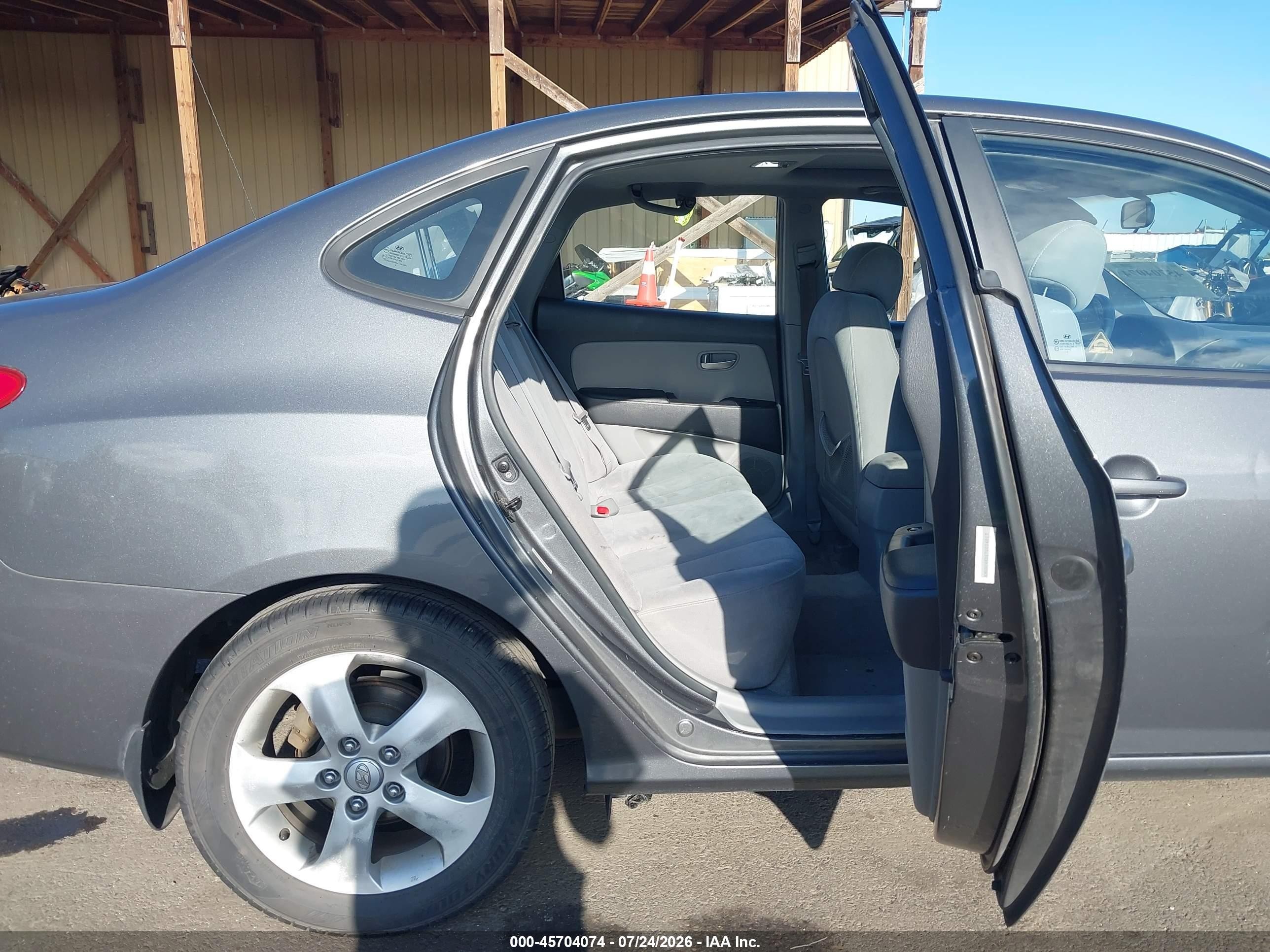 2007 Hyundai Elantra Gls/limited/se Gray vin: KMHDU46D17U034017