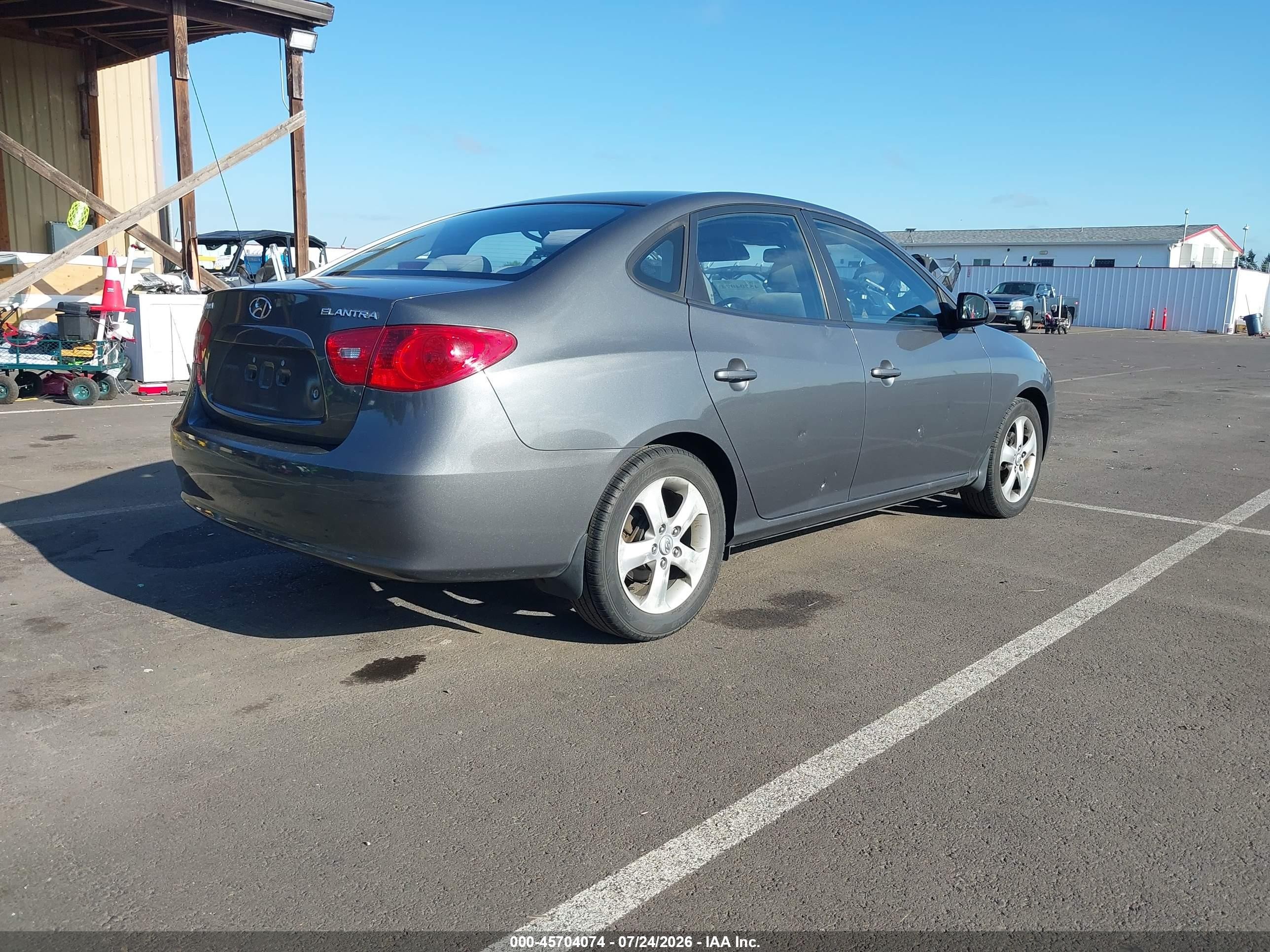 2007 Hyundai Elantra Gls/limited/se Gray vin: KMHDU46D17U034017