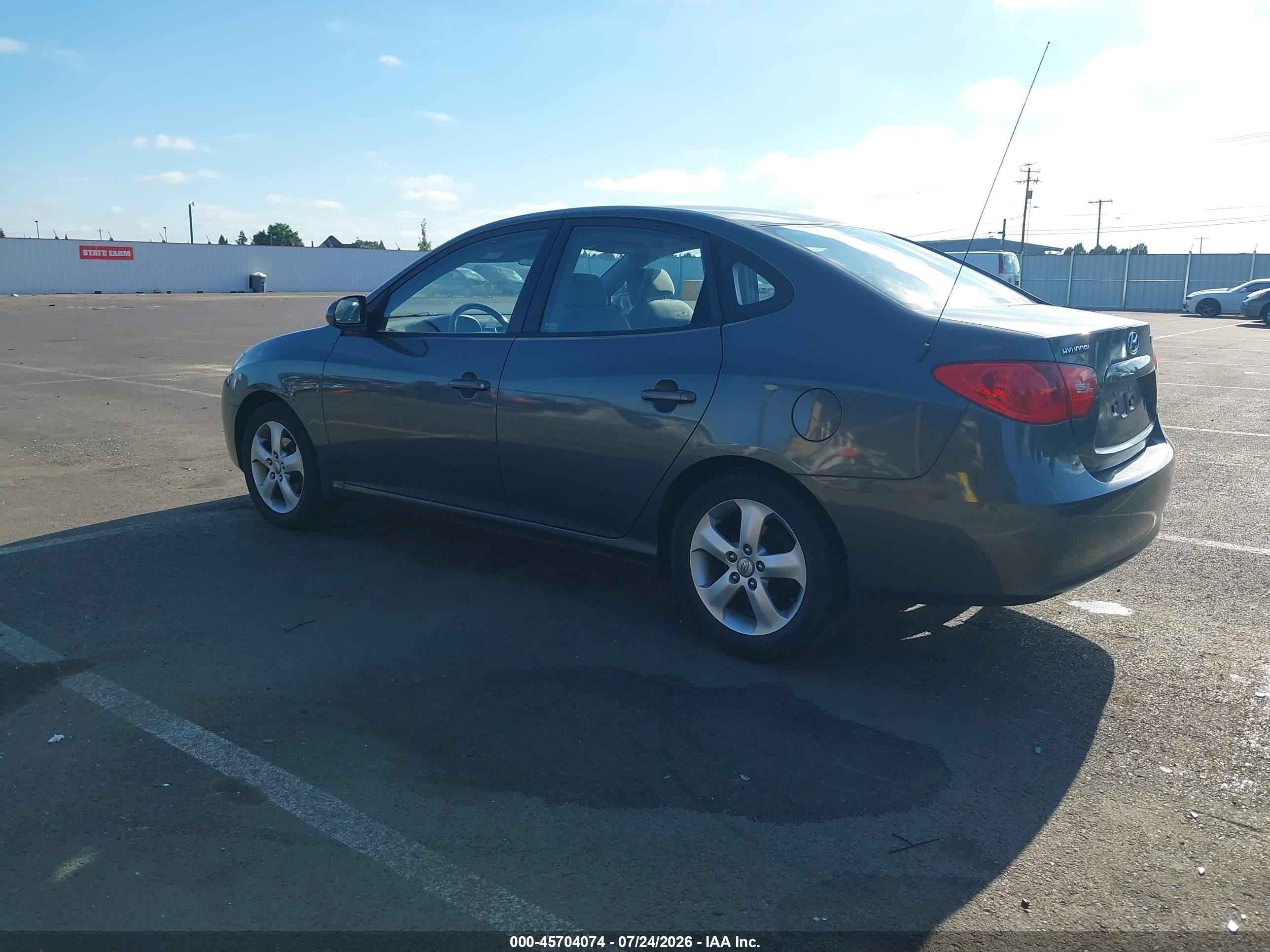 2007 Hyundai Elantra Gls/limited/se Gray vin: KMHDU46D17U034017