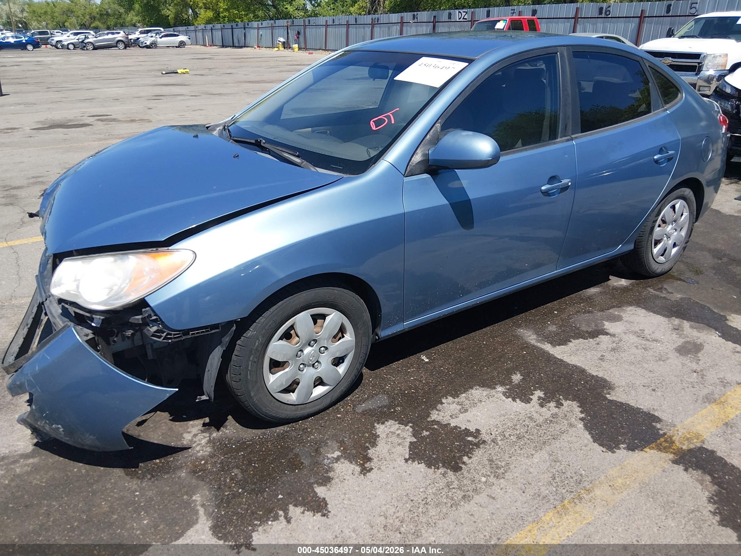 2007 Hyundai Elantra Gls/limited/se Синий vin: KMHDU46D17U048645