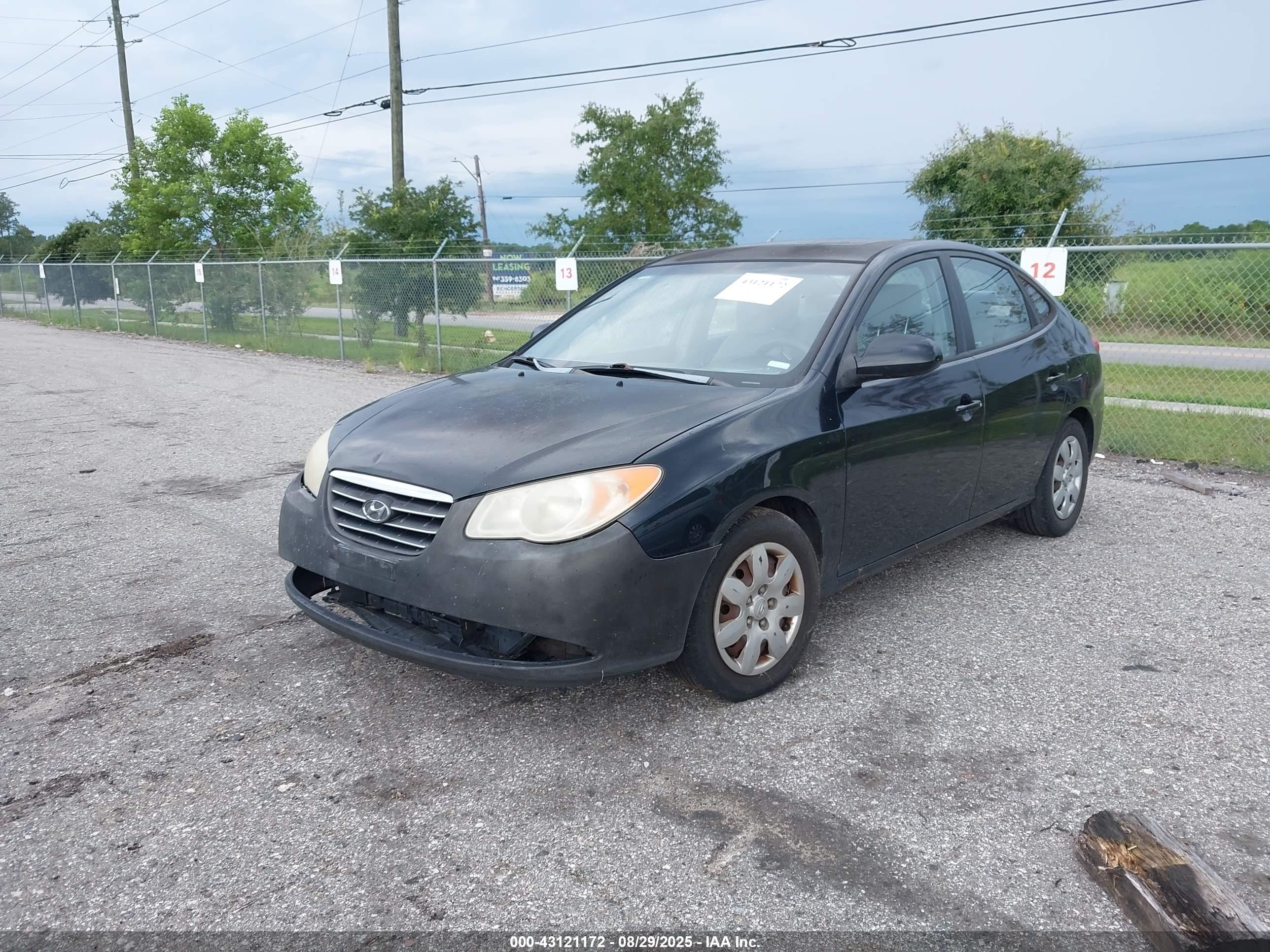 2007 Hyundai Elantra Gls/limited/se Черный vin: KMHDU46D17U128267