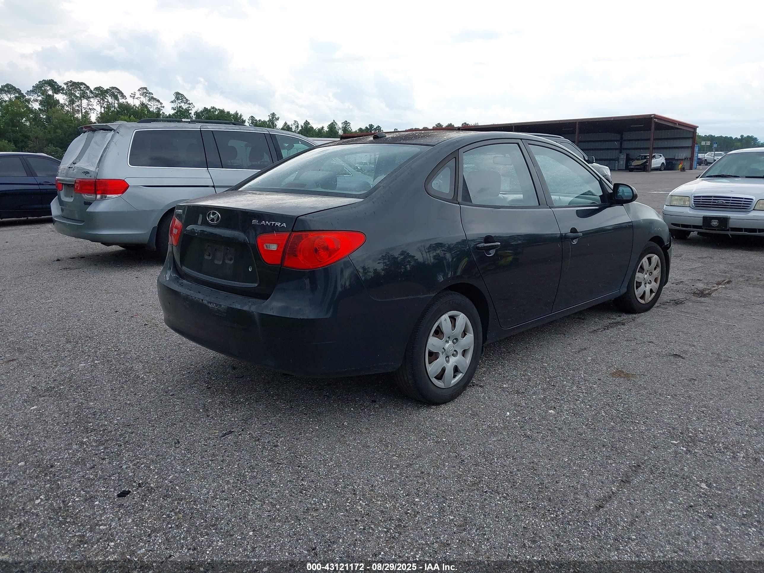 2007 Hyundai Elantra Gls/limited/se Черный vin: KMHDU46D17U128267