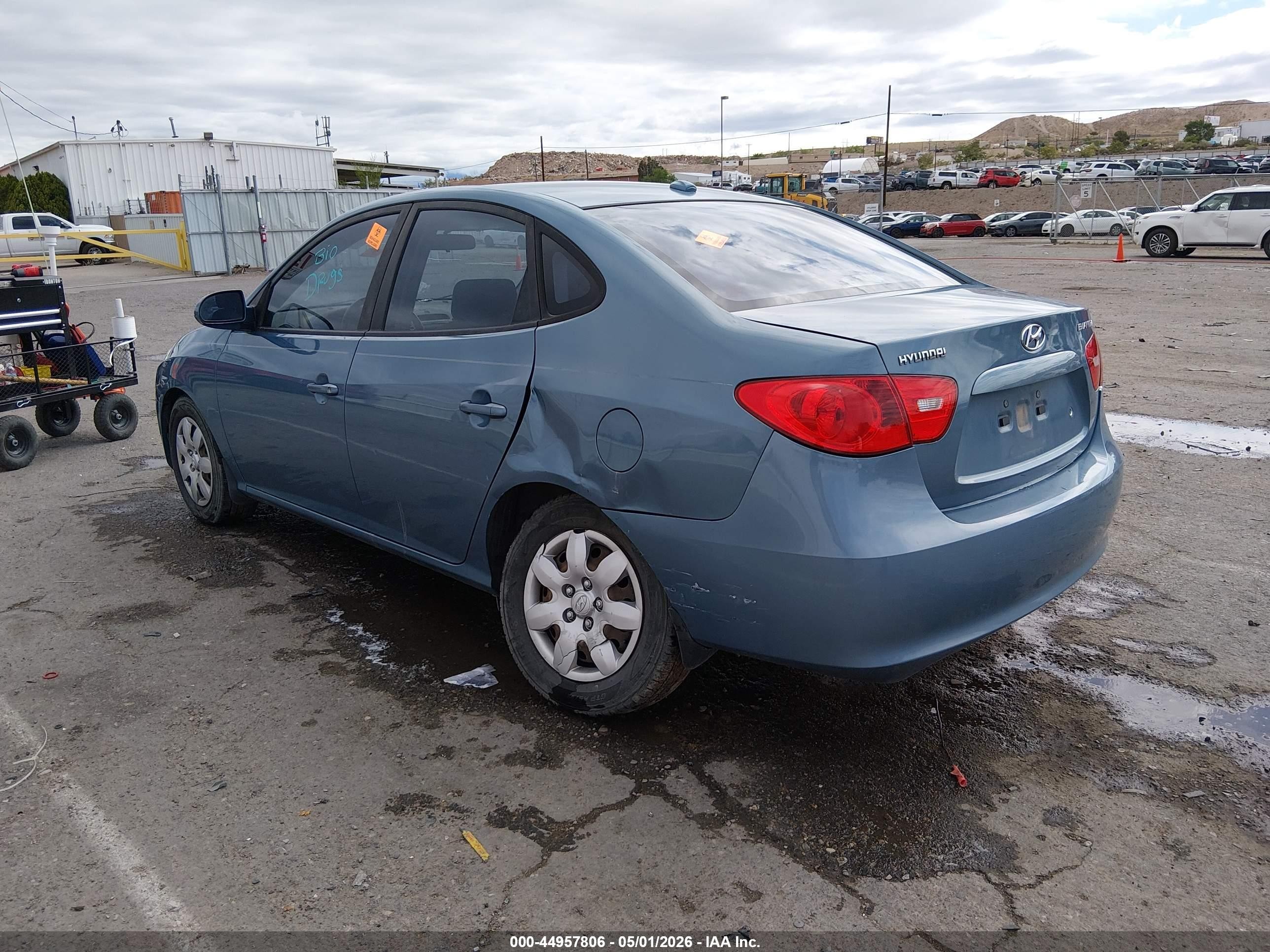 2007 Hyundai Elantra Gls/limited/se Blue vin: KMHDU46D17U139348