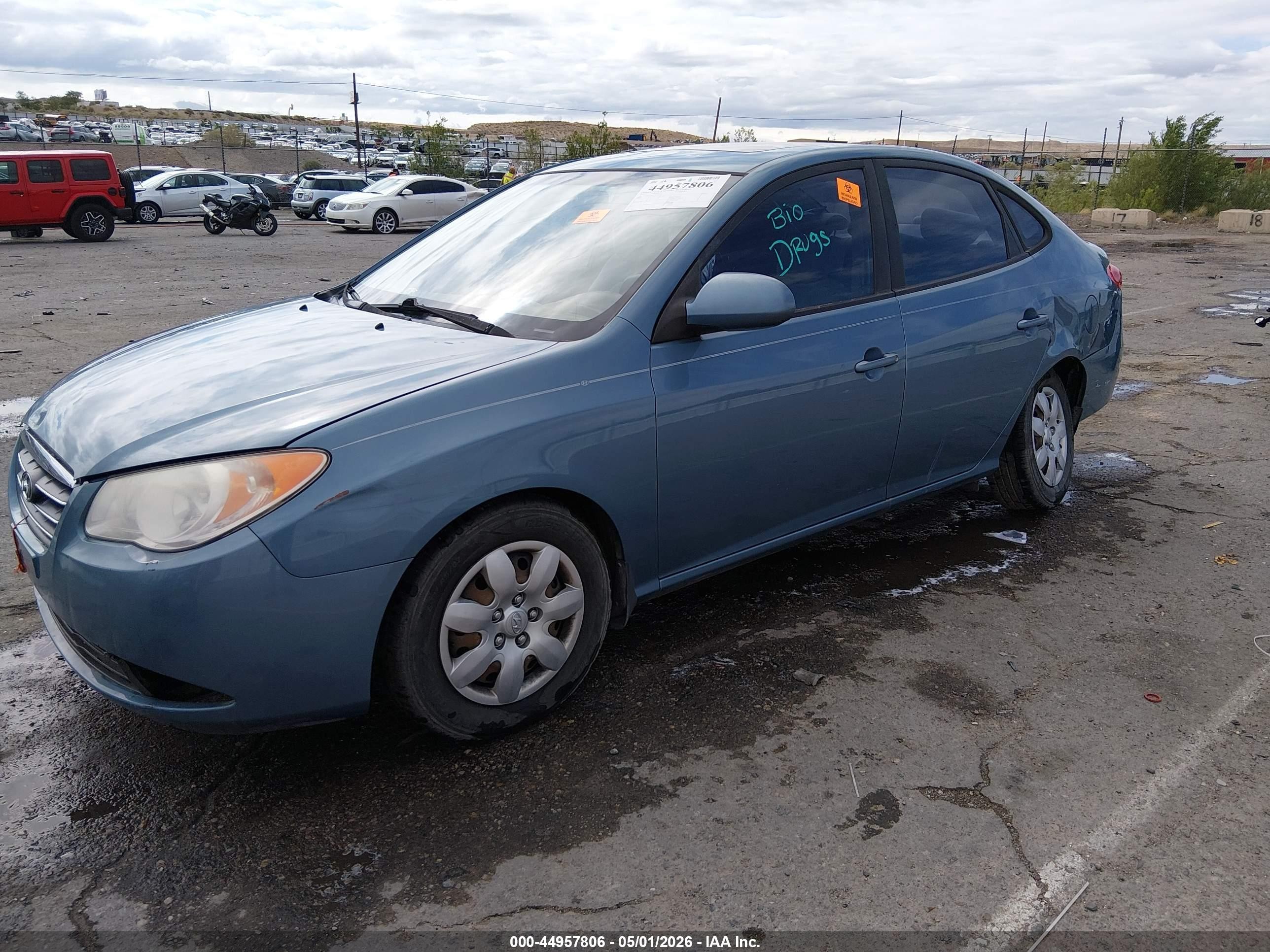 2007 Hyundai Elantra Gls/limited/se Blue vin: KMHDU46D17U139348