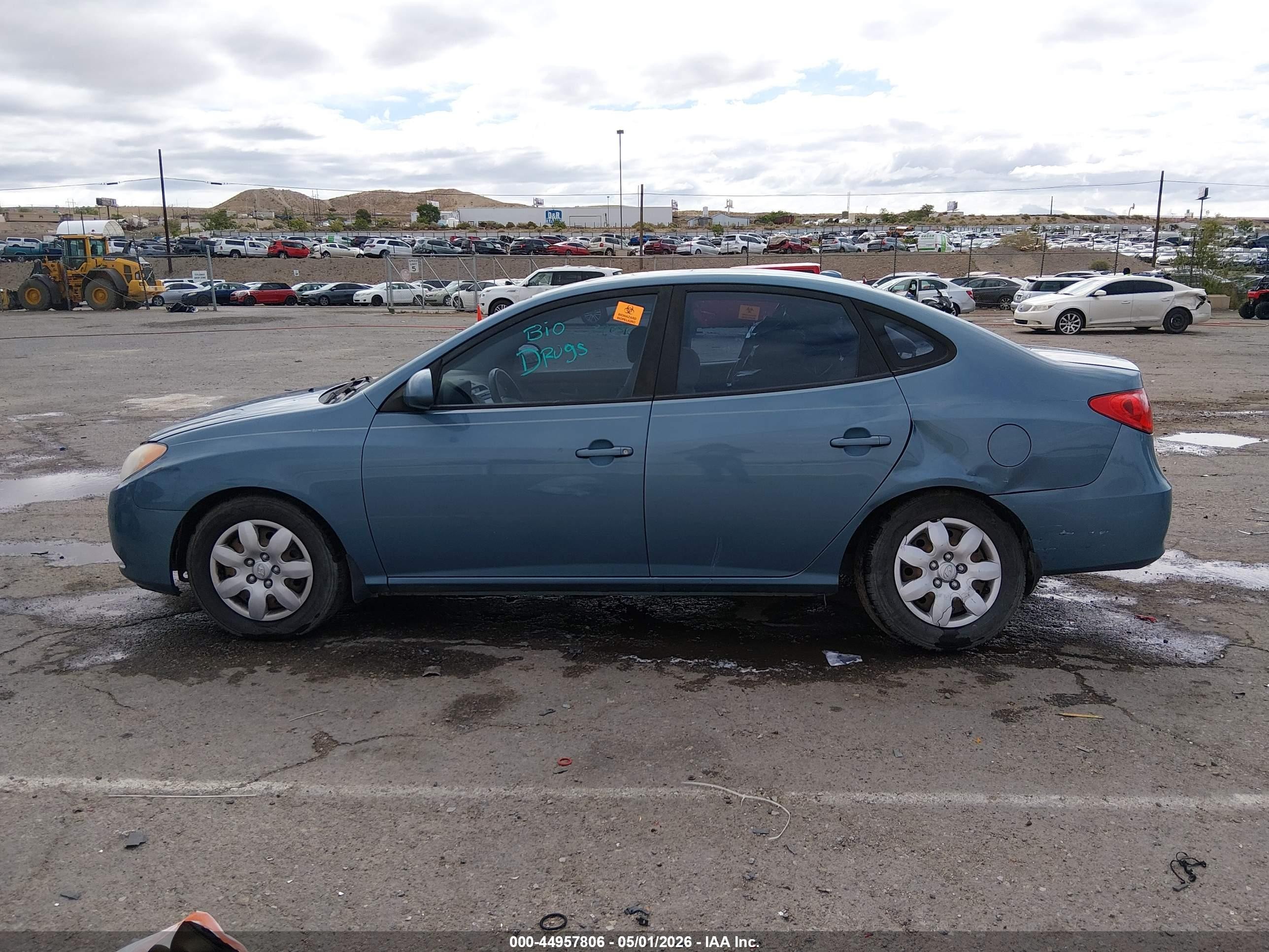 2007 Hyundai Elantra Gls/limited/se Blue vin: KMHDU46D17U139348