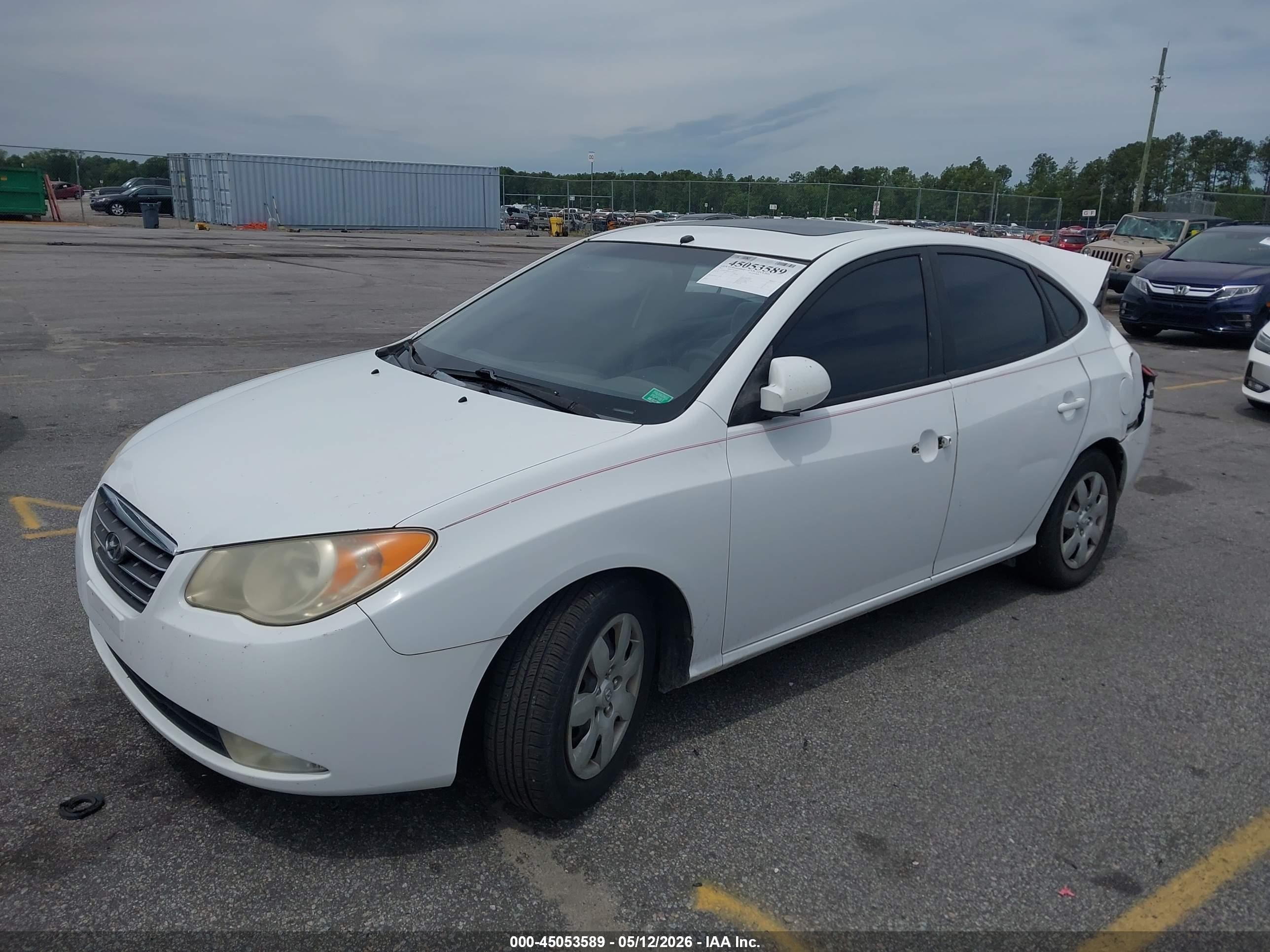 2007 Hyundai Elantra Gls/limited/se Белый vin: KMHDU46D17U189425
