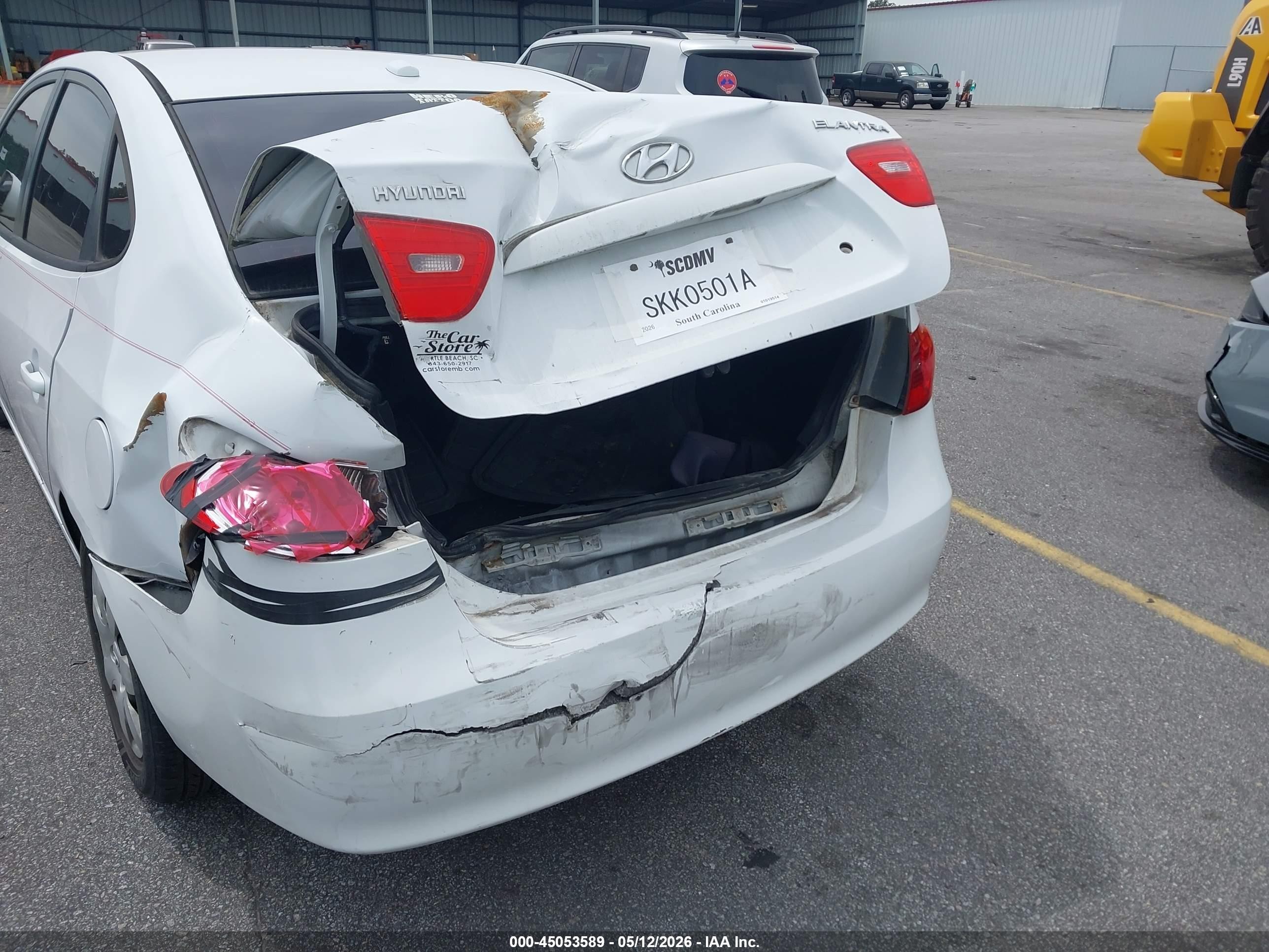 2007 Hyundai Elantra Gls/limited/se Белый vin: KMHDU46D17U189425