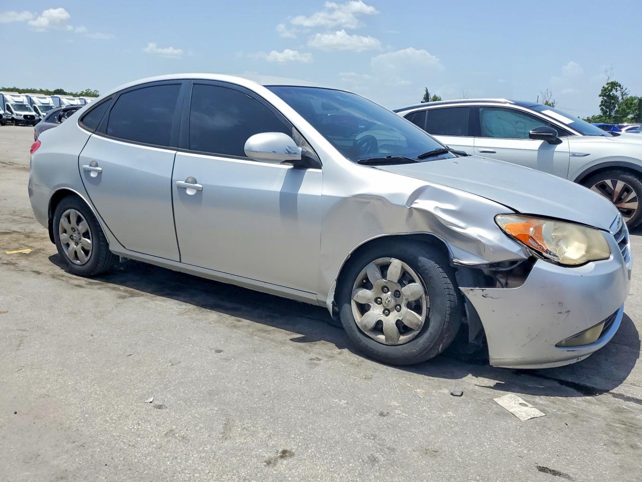2007 Hyundai Elantra Gls Silver vin: KMHDU46D17U207437