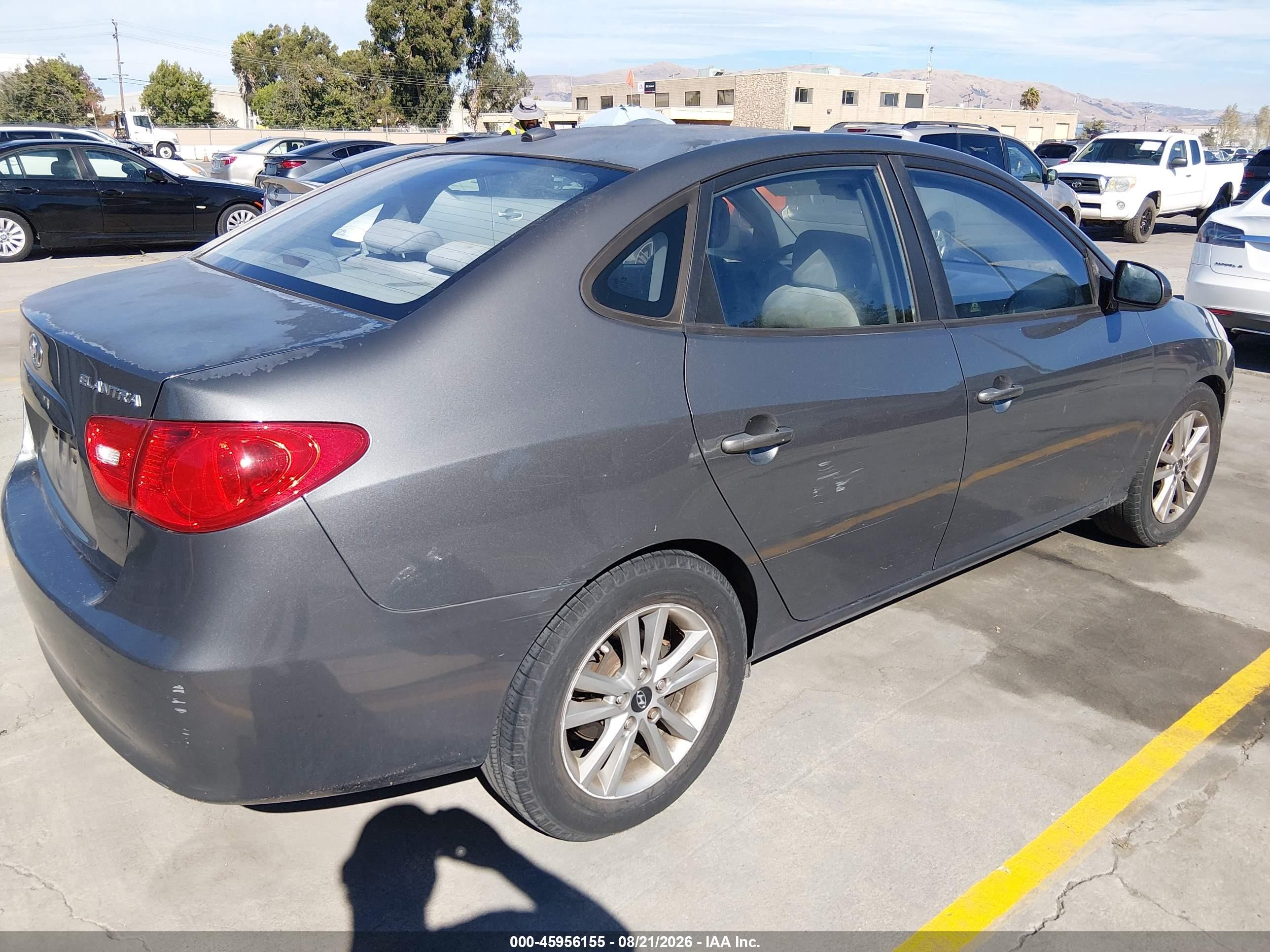 2007 Hyundai Elantra Gls/ltd/se Gray vin: KMHDU46D17U215327