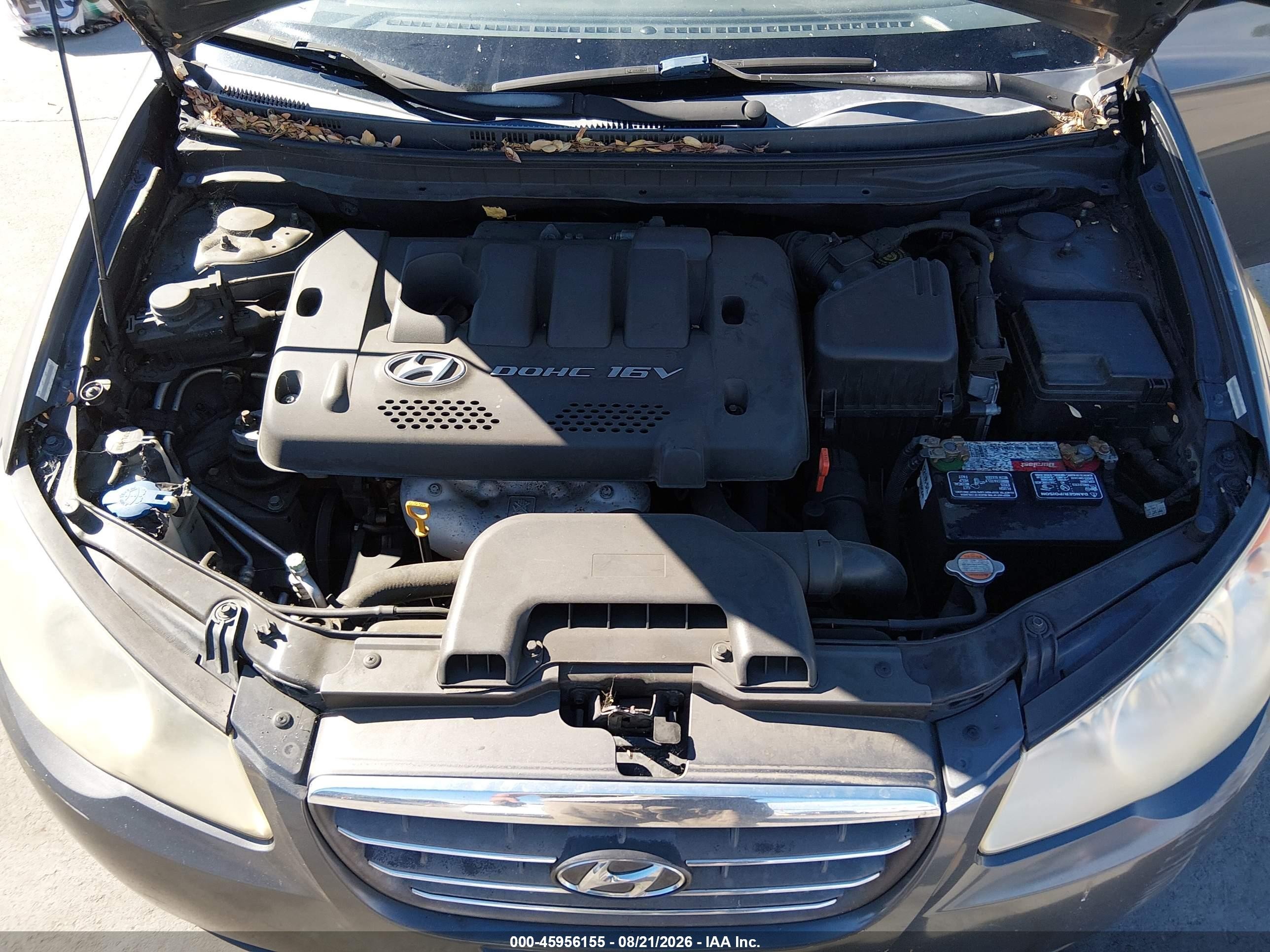 2007 Hyundai Elantra Gls/ltd/se Gray vin: KMHDU46D17U215327