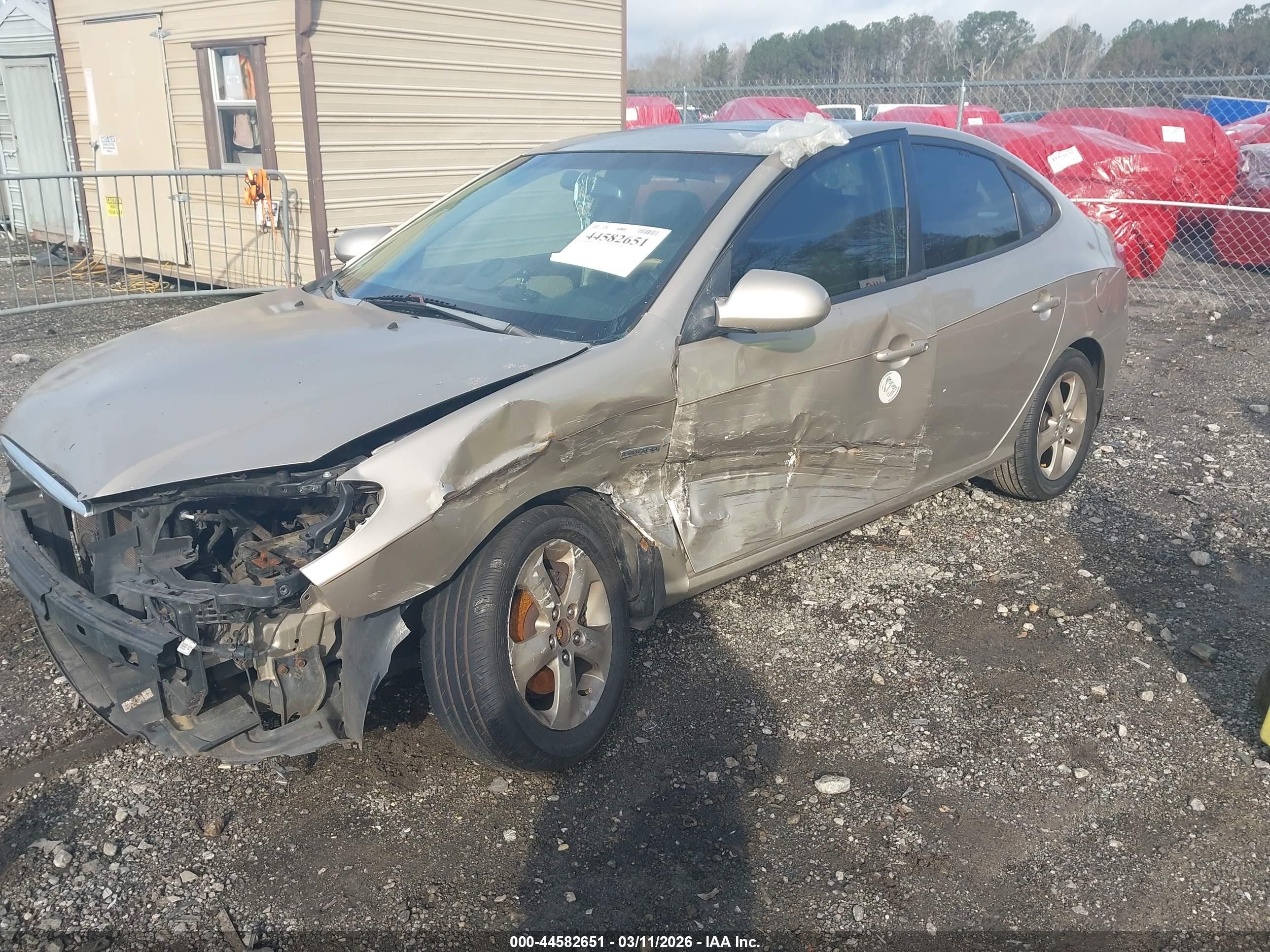 2007 Hyundai Elantra Gls/limited/se Champagne vin: KMHDU46D17U238316
