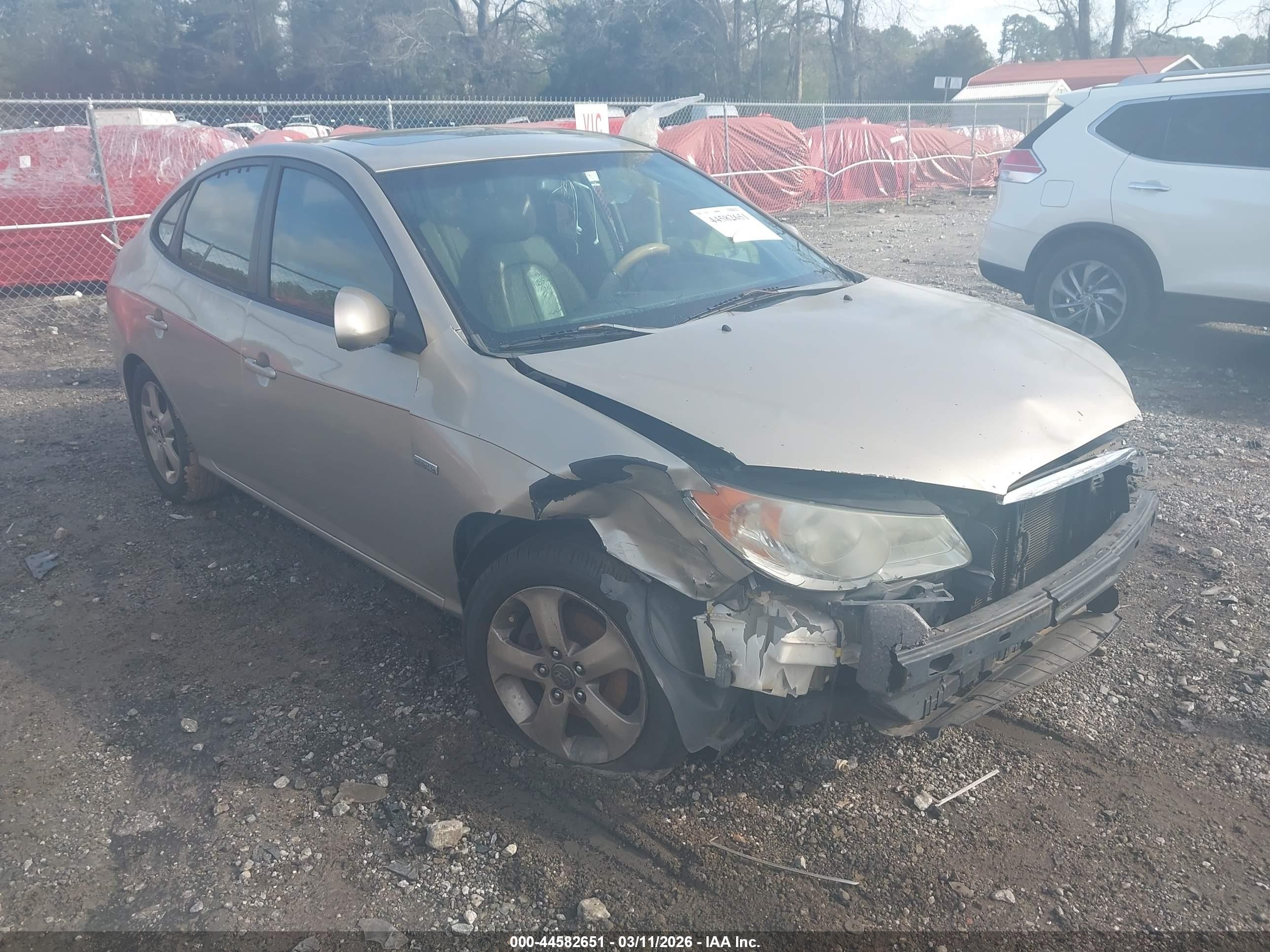 2007 Hyundai Elantra Gls/limited/se Champagne vin: KMHDU46D17U238316