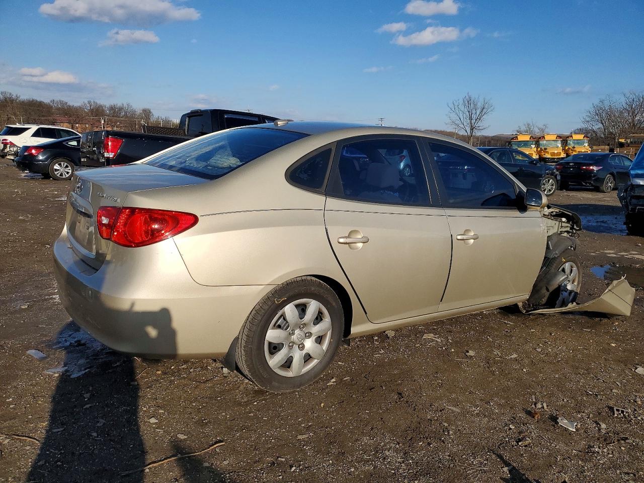 2007 Hyundai Elantra Gls Beige vin: KMHDU46D17U241572
