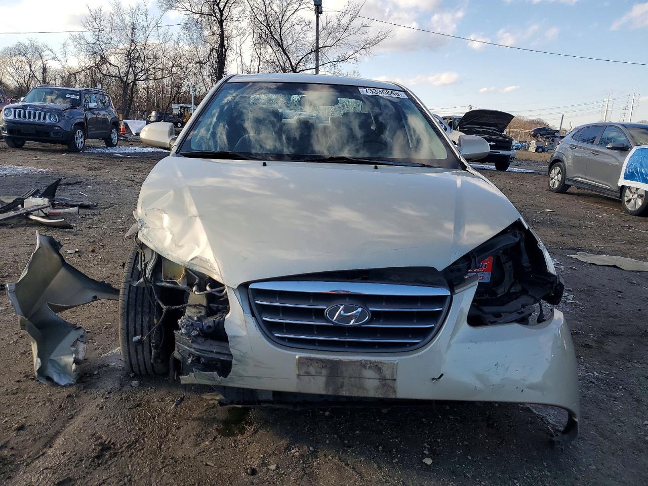 2007 Hyundai Elantra Gls Beige vin: KMHDU46D17U241572