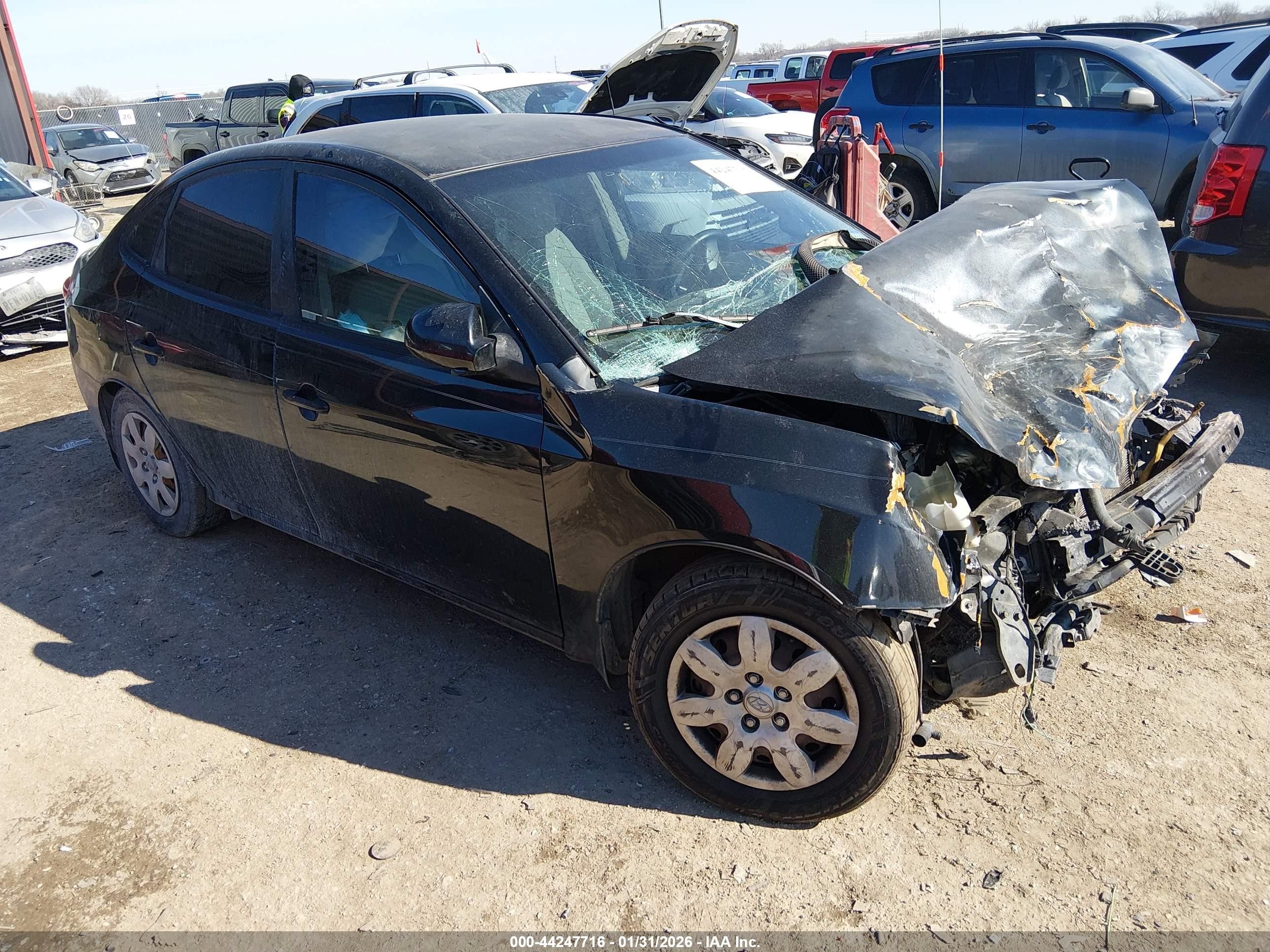 2007 Hyundai Elantra Gls/limited/se Черный vin: KMHDU46D17U247307