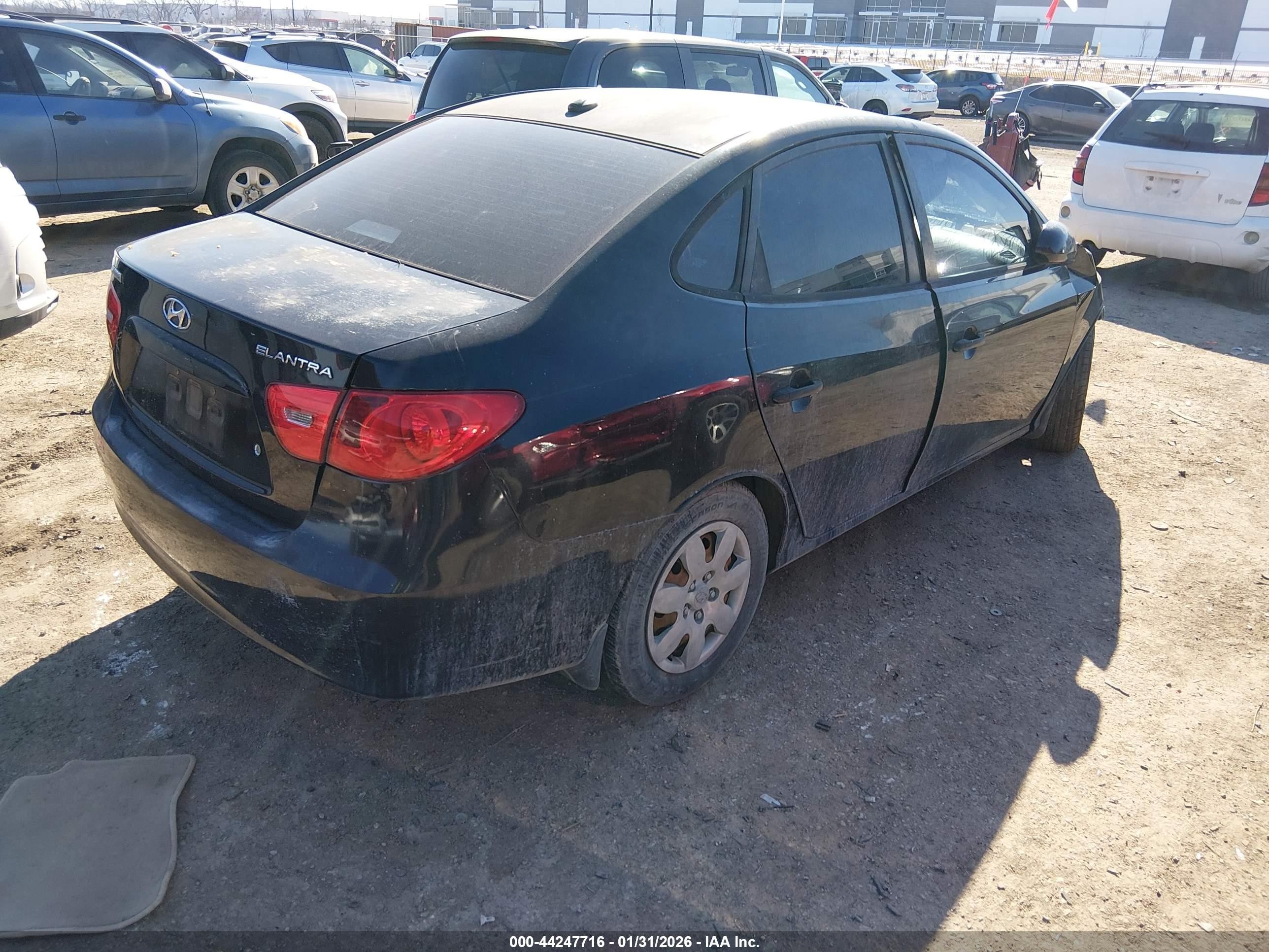 2007 Hyundai Elantra Gls/limited/se Черный vin: KMHDU46D17U247307