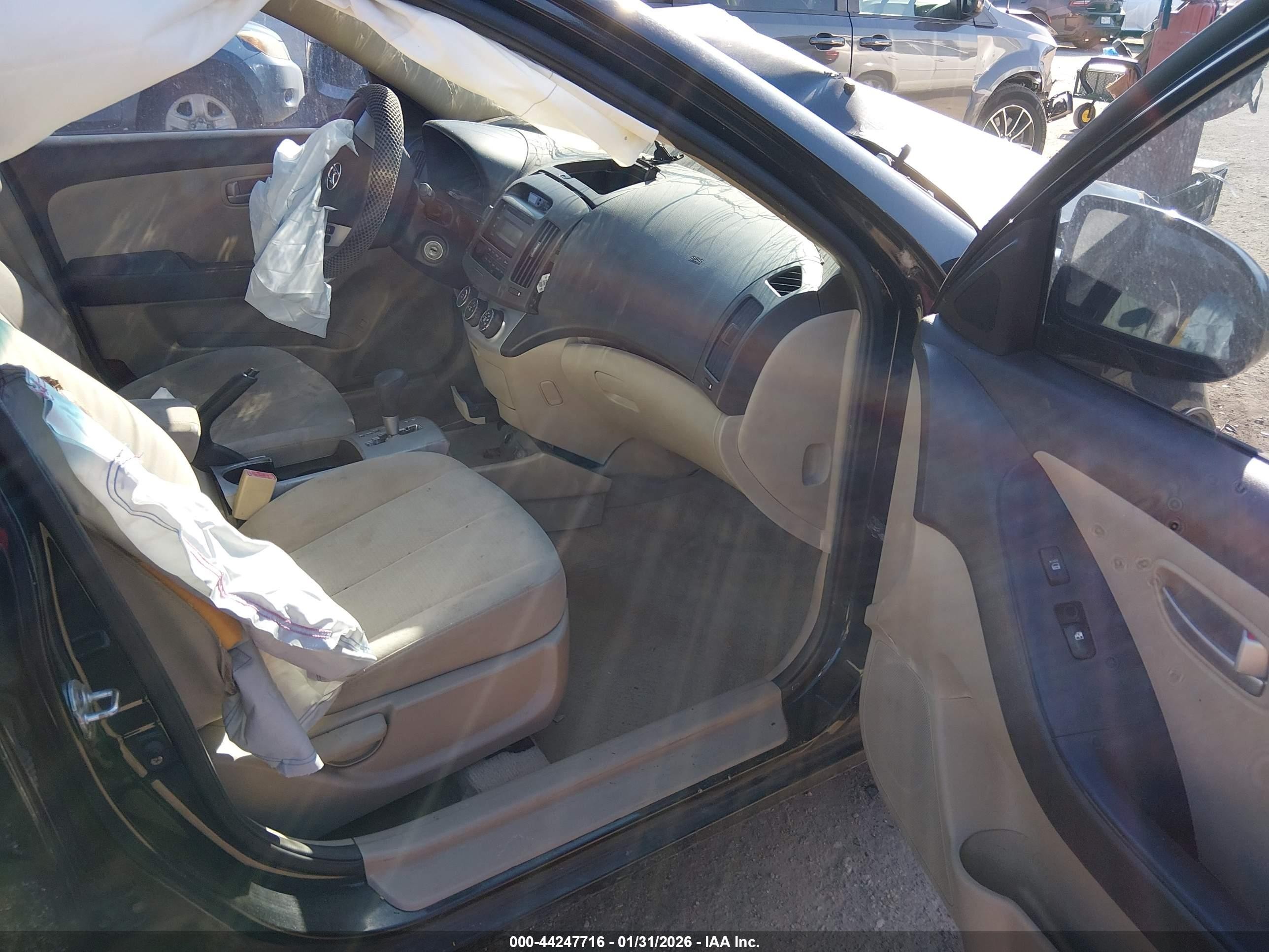 2007 Hyundai Elantra Gls/limited/se Черный vin: KMHDU46D17U247307