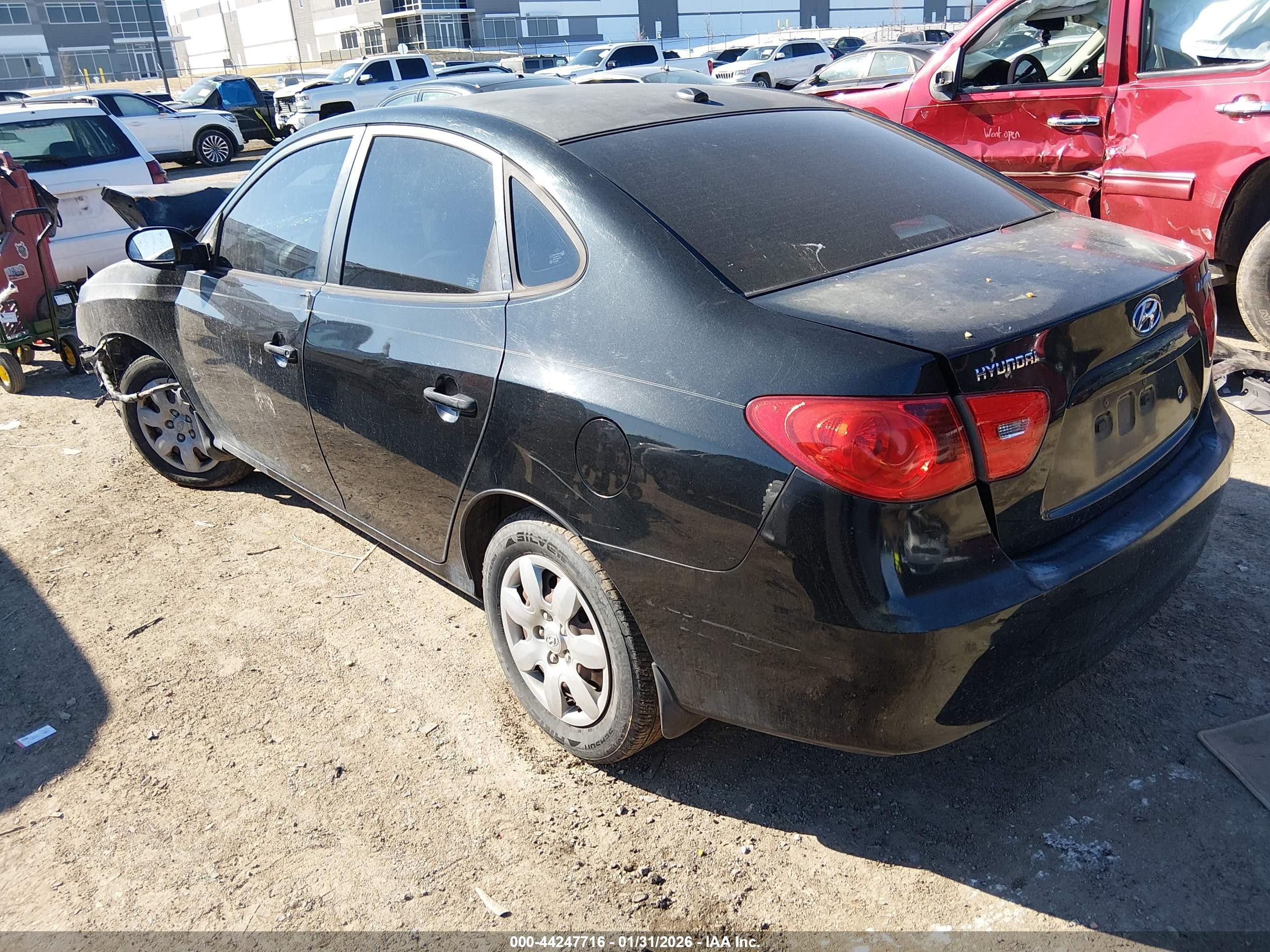 2007 Hyundai Elantra Gls/limited/se Черный vin: KMHDU46D17U247307