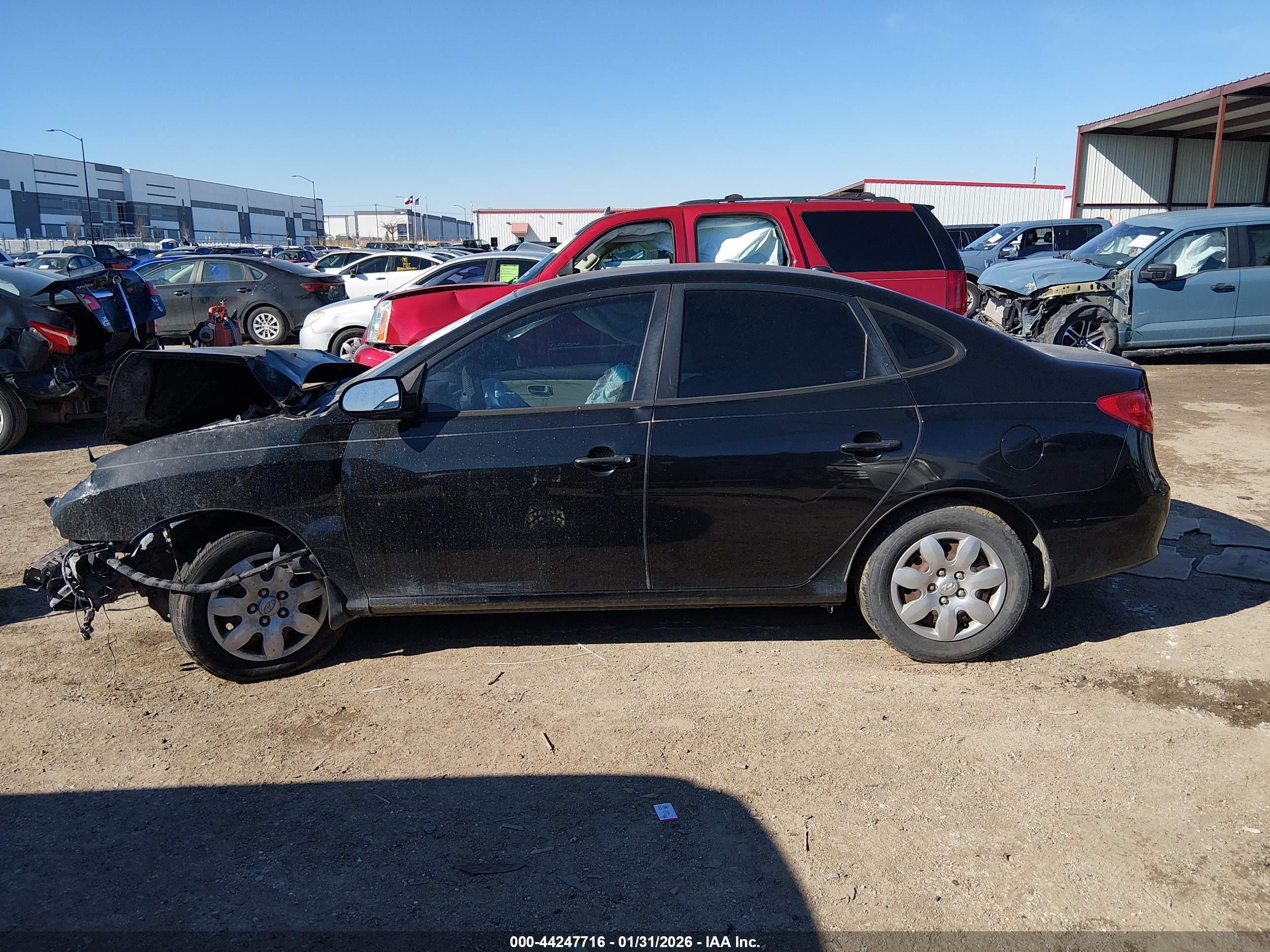 2007 Hyundai Elantra Gls/limited/se Черный vin: KMHDU46D17U247307