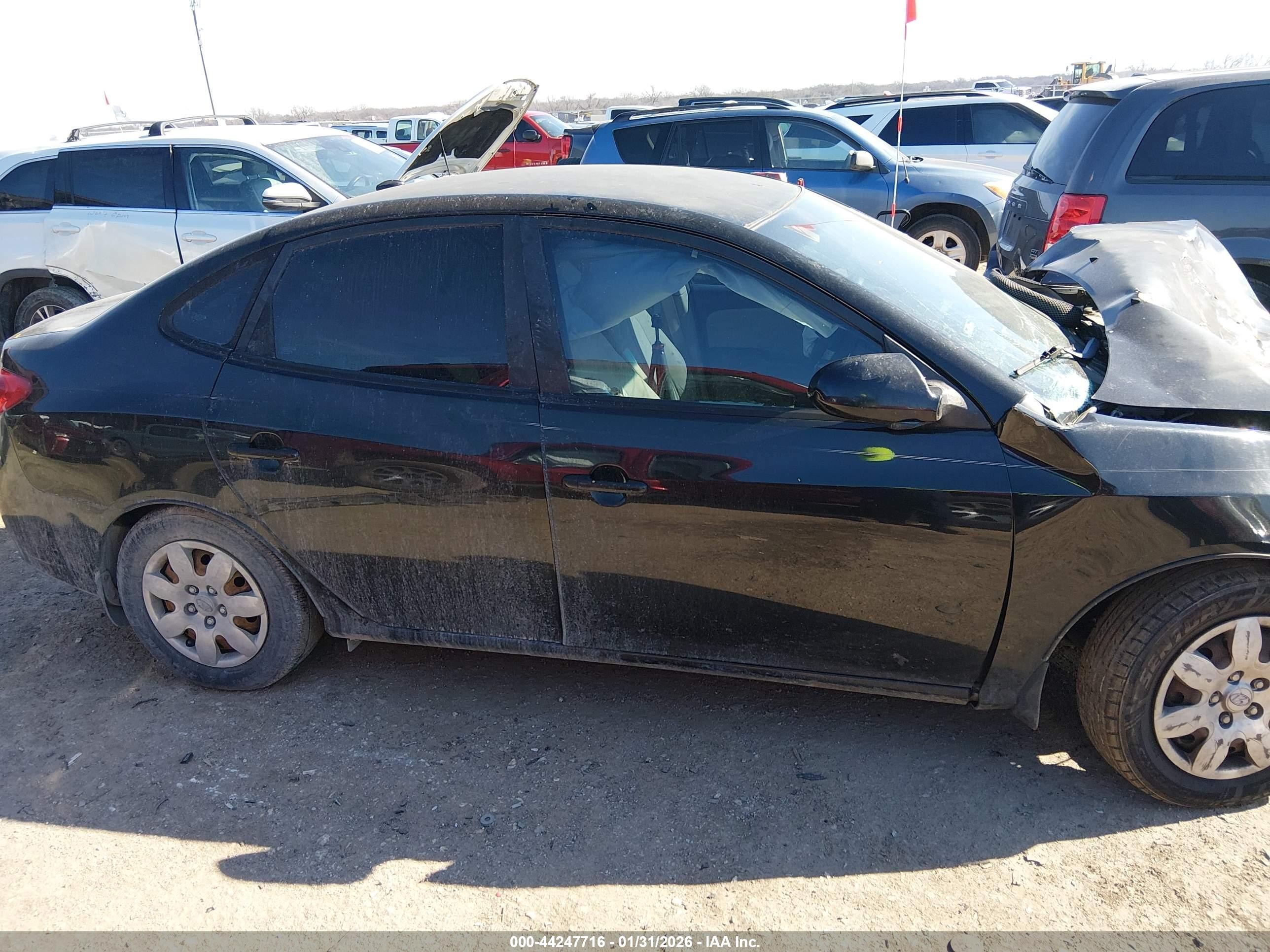 2007 Hyundai Elantra Gls/limited/se Черный vin: KMHDU46D17U247307