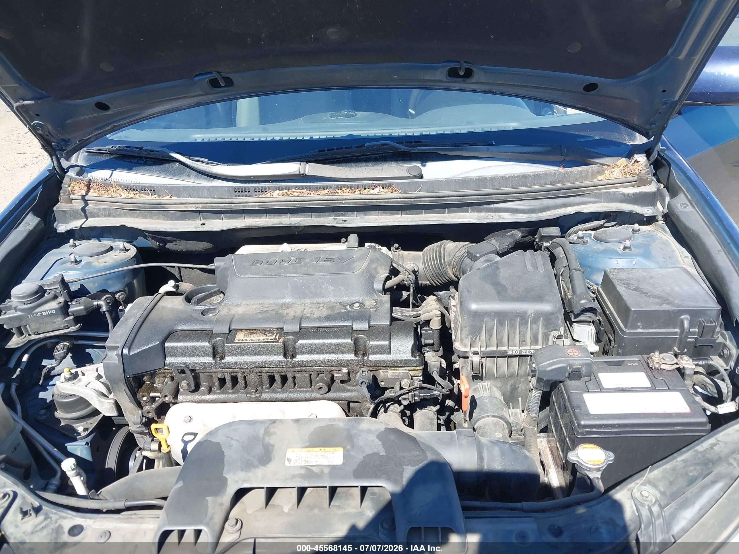 2008 Hyundai Elantra Gls/se Blue vin: KMHDU46D18U321522