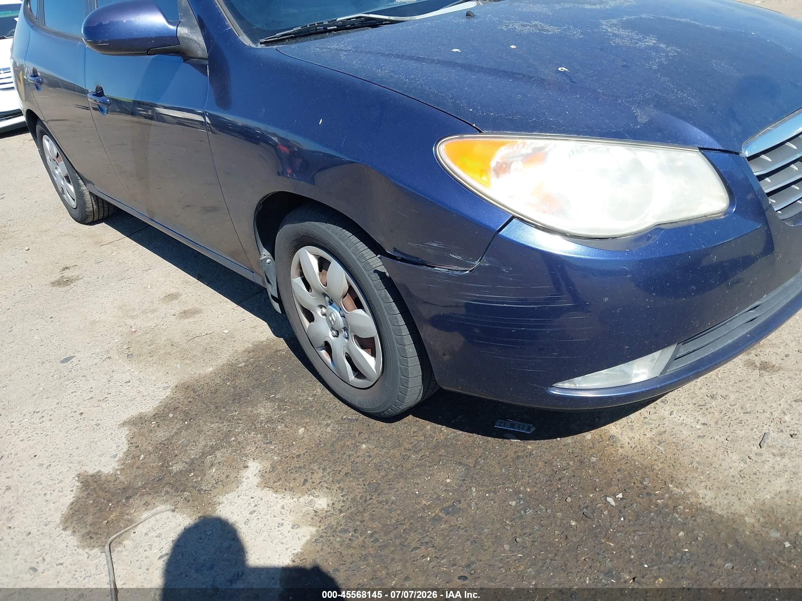 2008 Hyundai Elantra Gls/se Blue vin: KMHDU46D18U321522