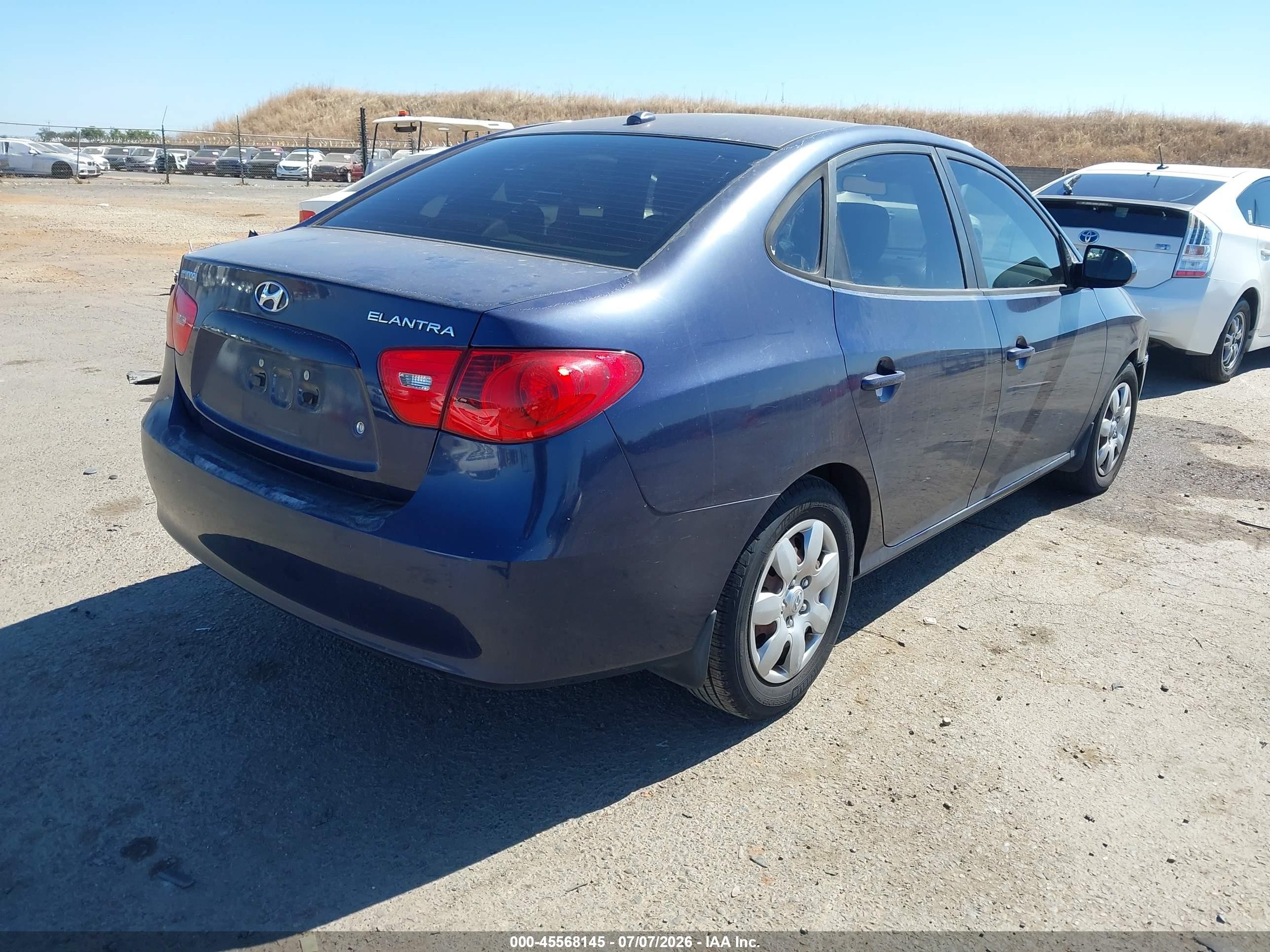 2008 Hyundai Elantra Gls/se Blue vin: KMHDU46D18U321522