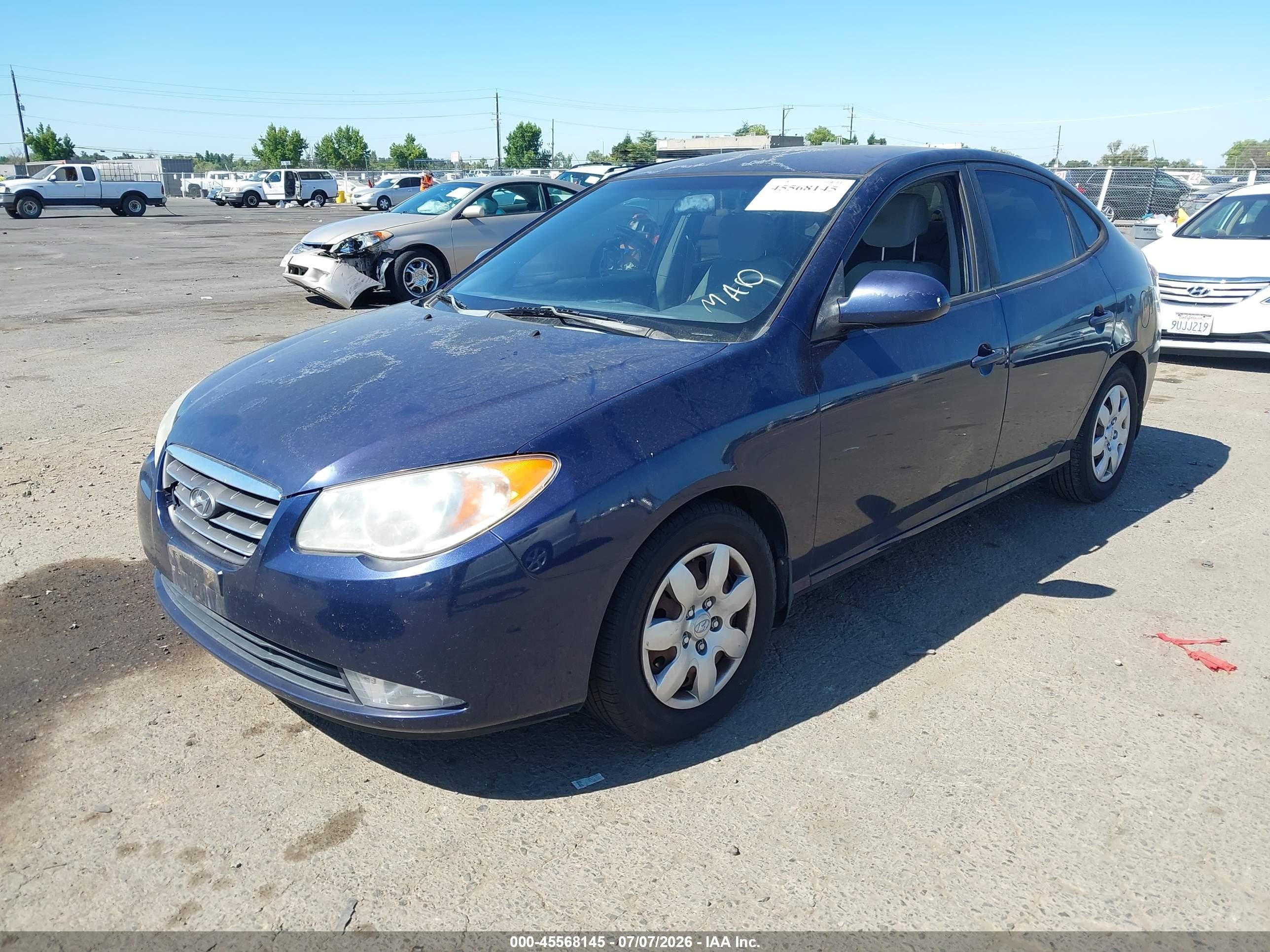 2008 Hyundai Elantra Gls/se Blue vin: KMHDU46D18U321522