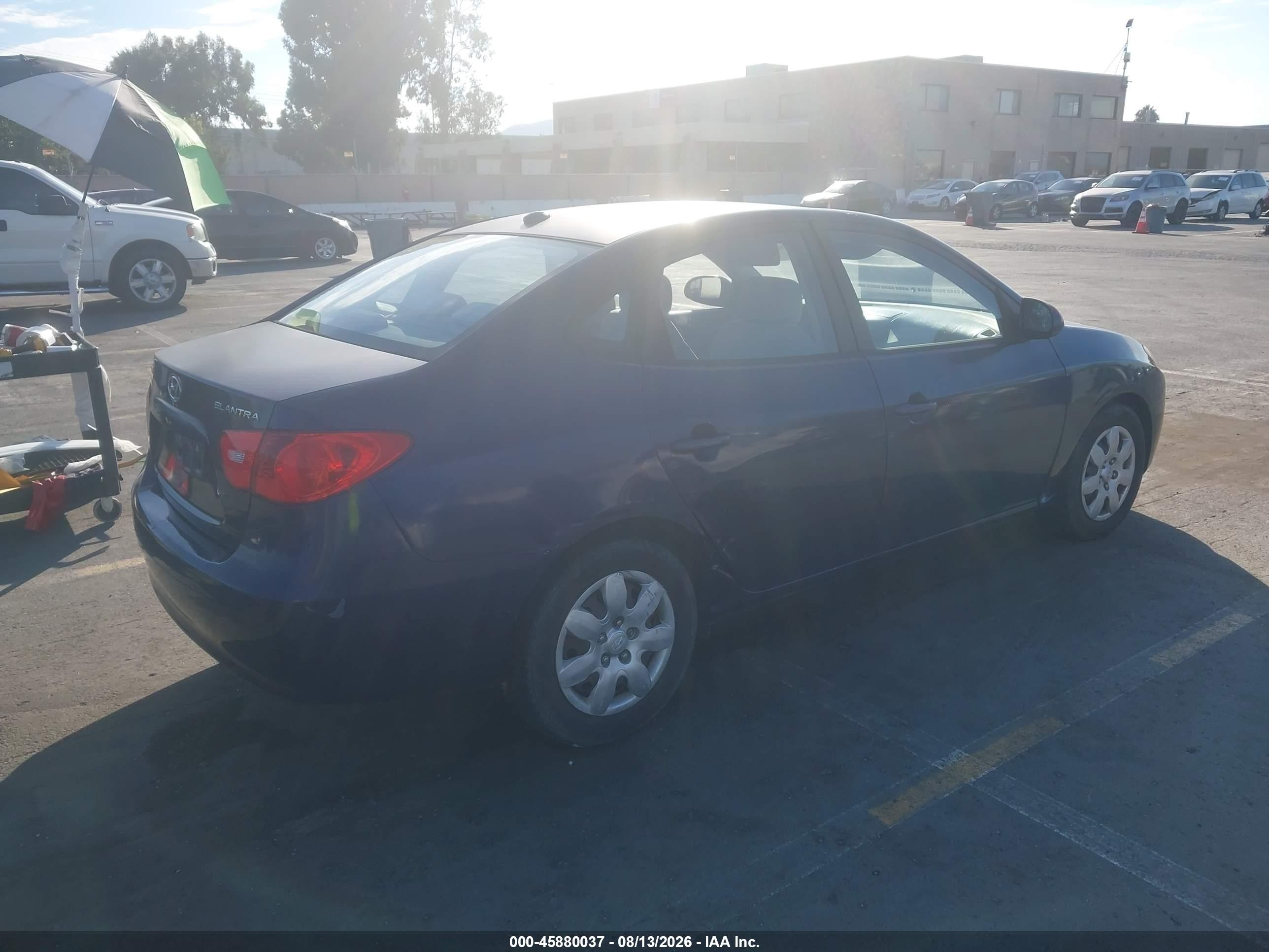 2008 Hyundai Elantra Gls/se Blue vin: KMHDU46D18U358084