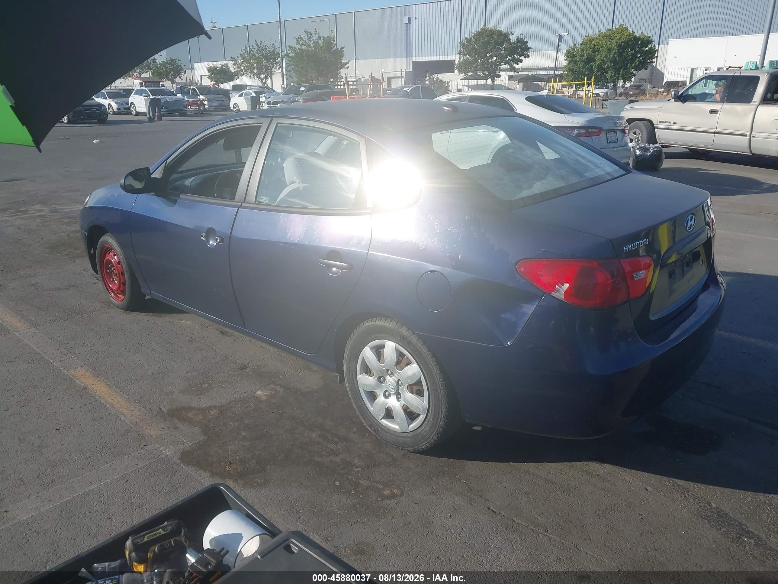 2008 Hyundai Elantra Gls/se Blue vin: KMHDU46D18U358084