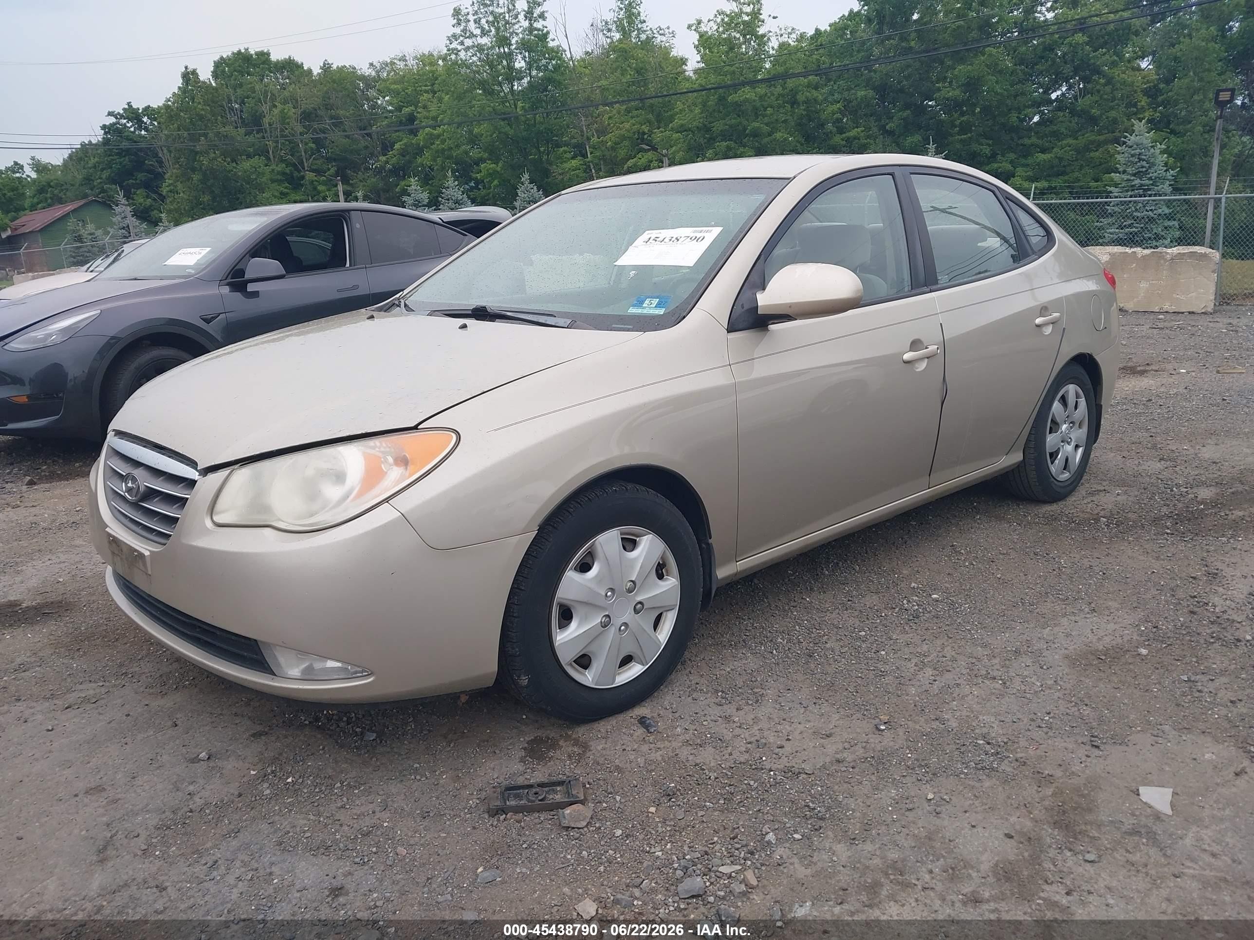 2008 Hyundai Elantra Gls/se Beige vin: KMHDU46D18U384944