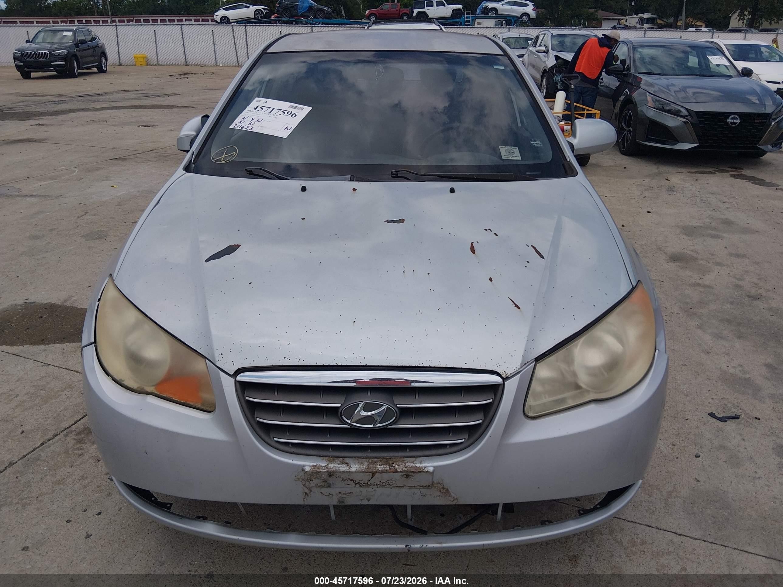 2008 Hyundai Elantra Gls/se Gray vin: KMHDU46D18U405954