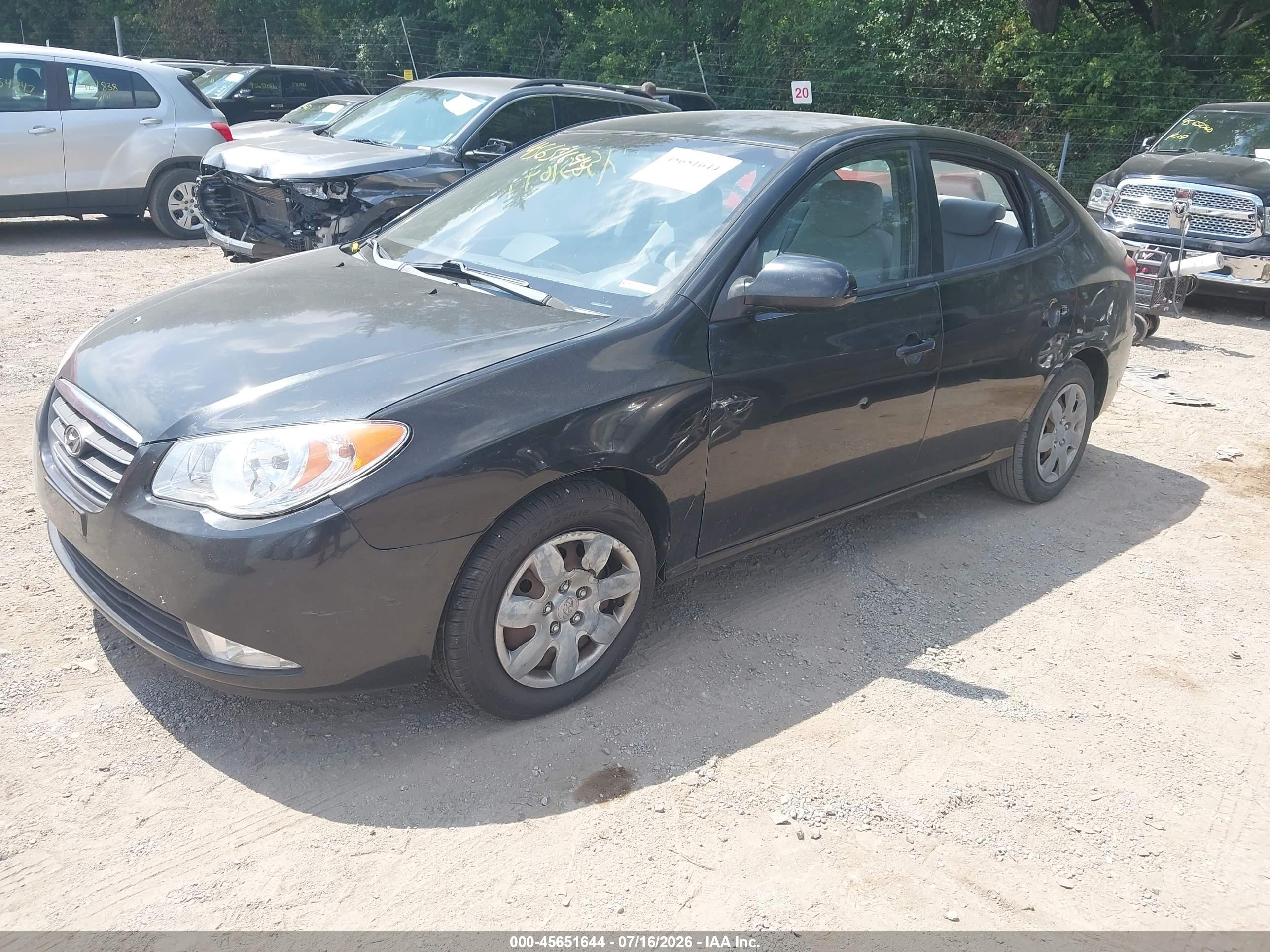 2008 Hyundai Elantra Gls/se Черный vin: KMHDU46D18U484168