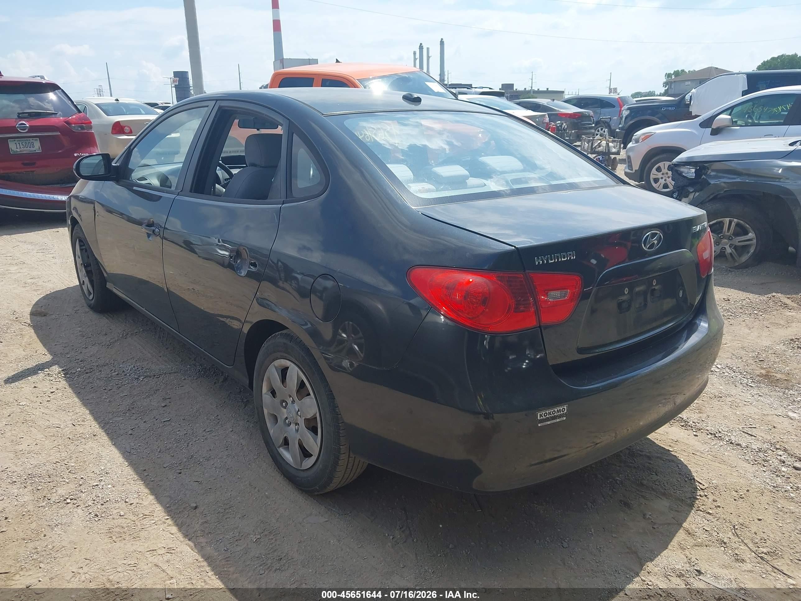 2008 Hyundai Elantra Gls/se Черный vin: KMHDU46D18U484168
