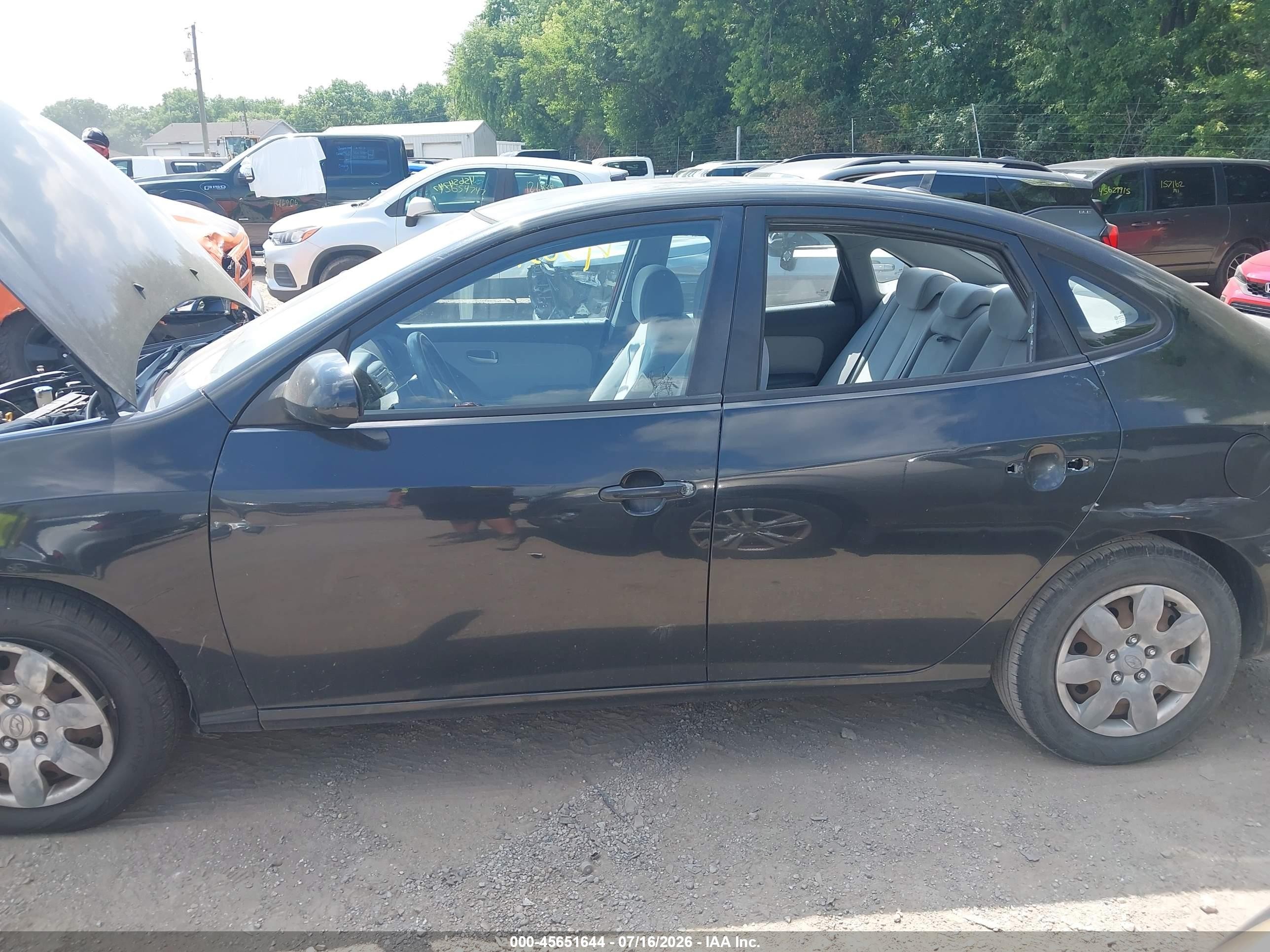 2008 Hyundai Elantra Gls/se Черный vin: KMHDU46D18U484168