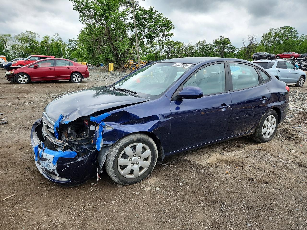 2008 Hyundai Elantra Gls Blue vin: KMHDU46D18U491038