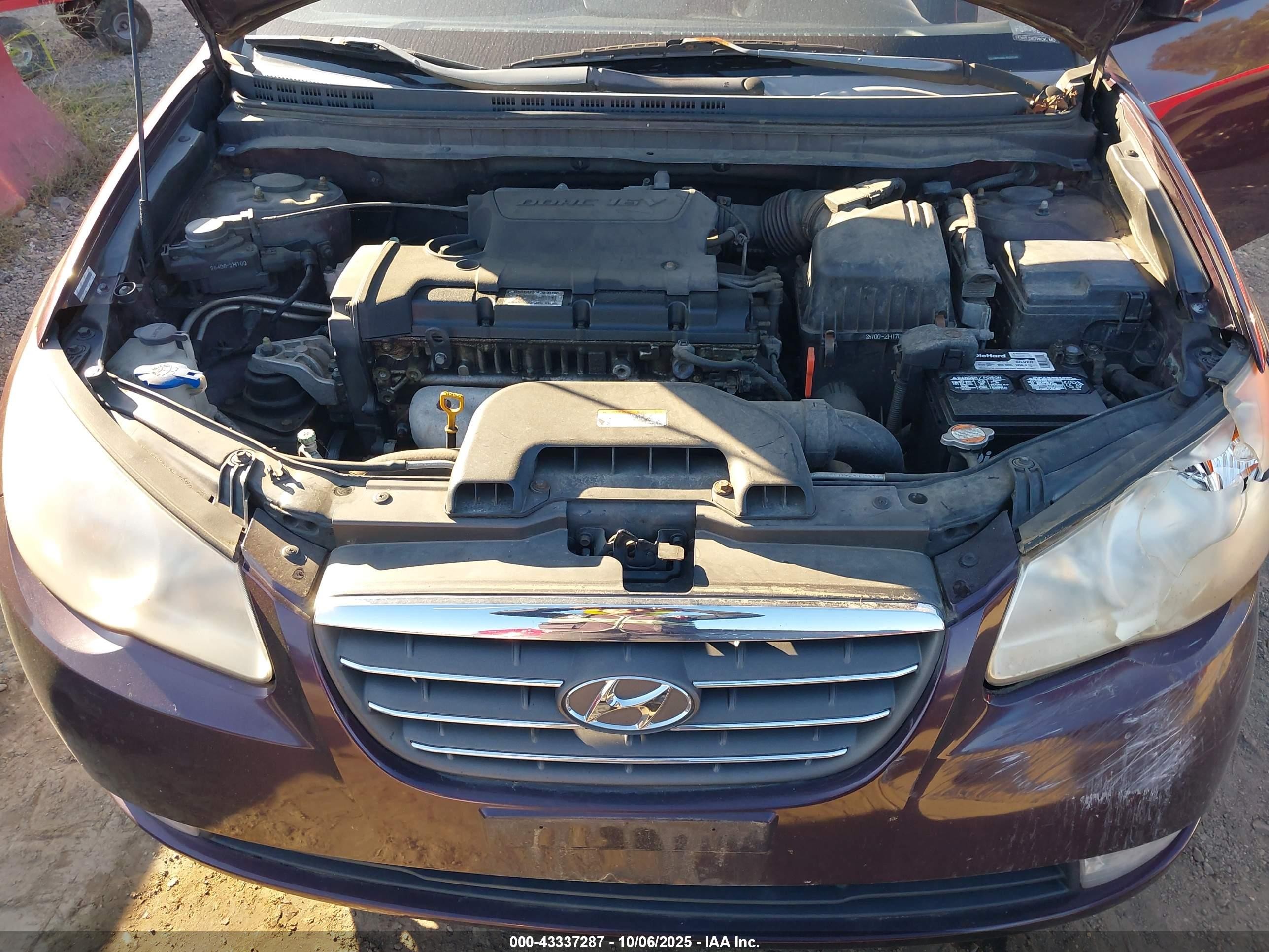 2008 Hyundai Elantra Gls/se Maroon vin: KMHDU46D18U503348